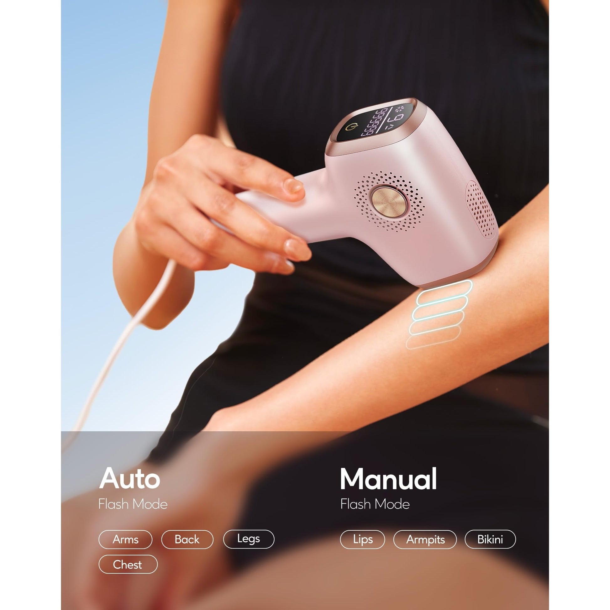 INNZA IPL Hair Removal with Ice Cooling Care Function for Women,Long-Lasting Results,999,999 Flashes Painless IPL Hair Remover, Hair Removal Device for Armpits Legs Arms Bikini Line - Medaid International