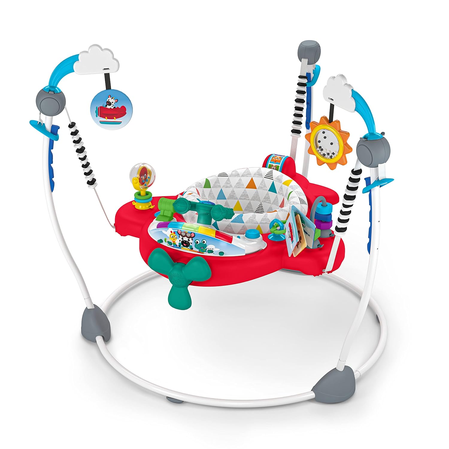 Ocean Explorers Airplane Adventure 2-in-1 Interactive Activity Jumper with Lights