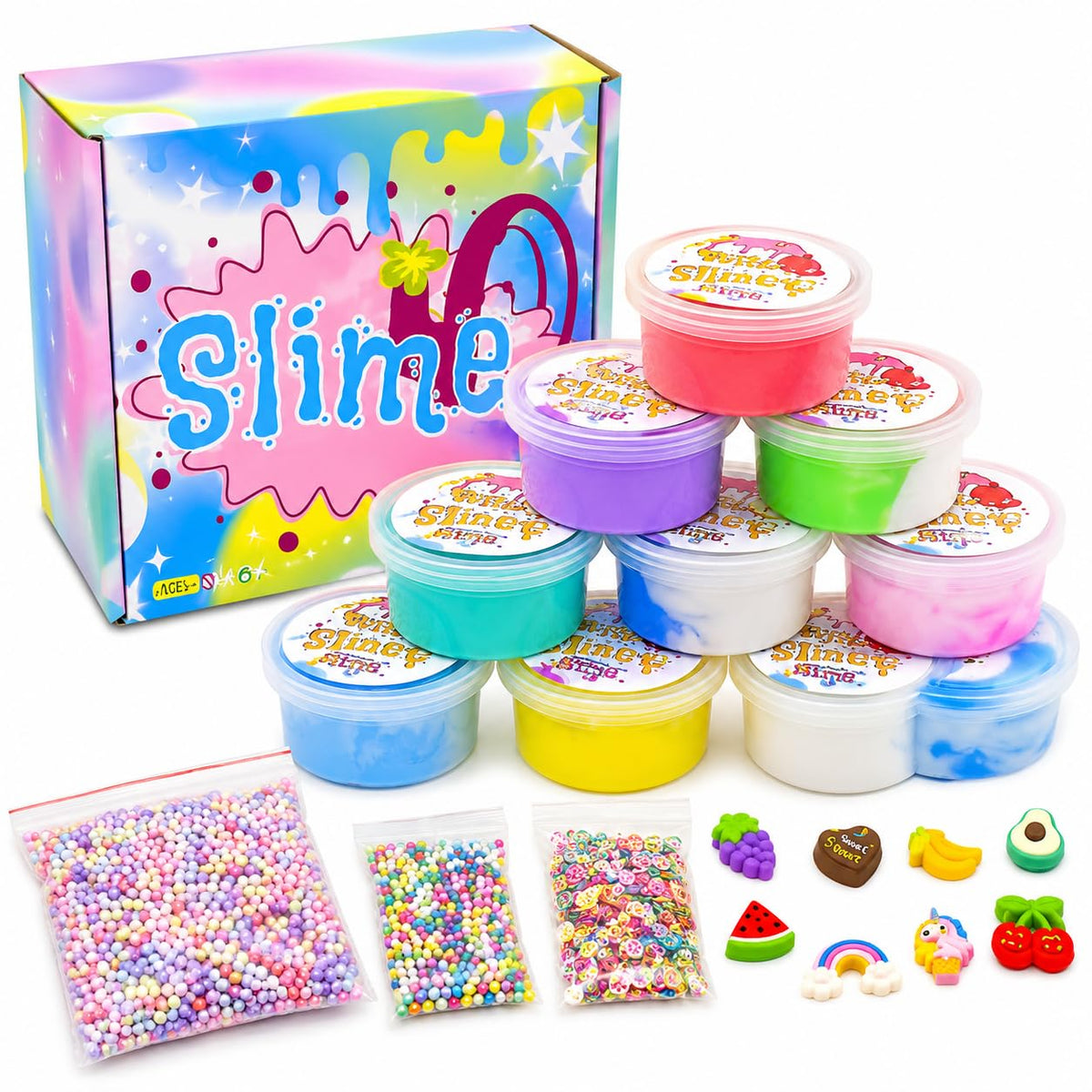 Slime Making Kit for Kids – DIY Butter, Foam & Cloud Slime Kit for Girls & Boys, Toys for Girls, Birthday Gift Boy Girl, Slime for Kids, Educational Creative Toy Age 6+