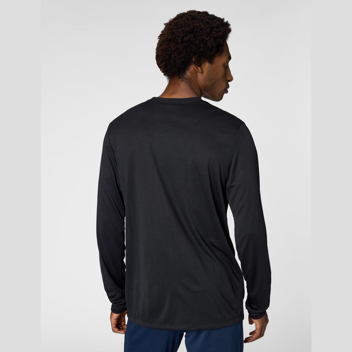 Nike Men's Dri-Fit Legend Long-Sleeve Fitness Top, Black/Matte Silver, Medium - Medaid International