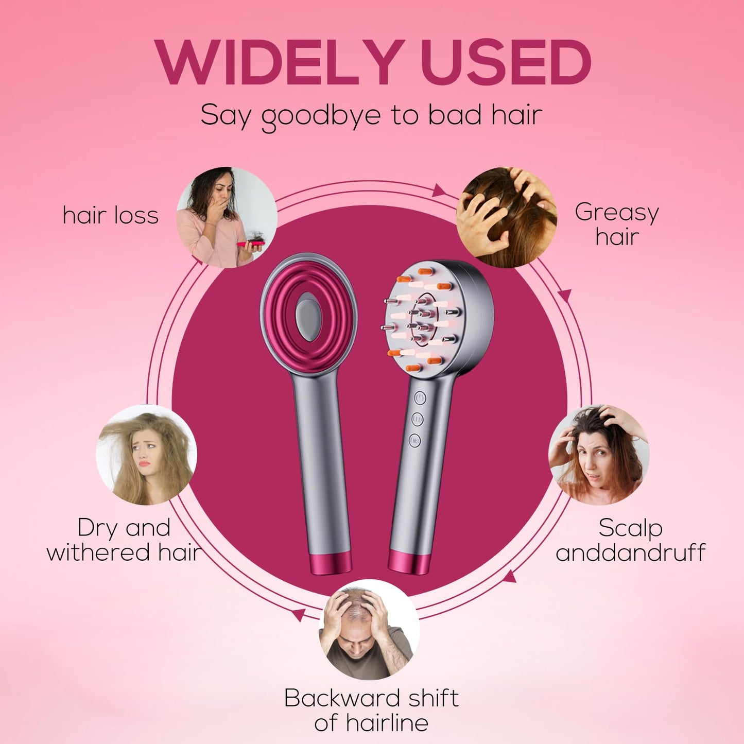 Laser Hair Growth Comb, Laser Comb Laser Hair Growth Device Electric Scalp Massager for Hair Growth,Stimulates Hair Growth Comb Brush Thinning Hair Treatment Laser Therapy Comb - Medaid International