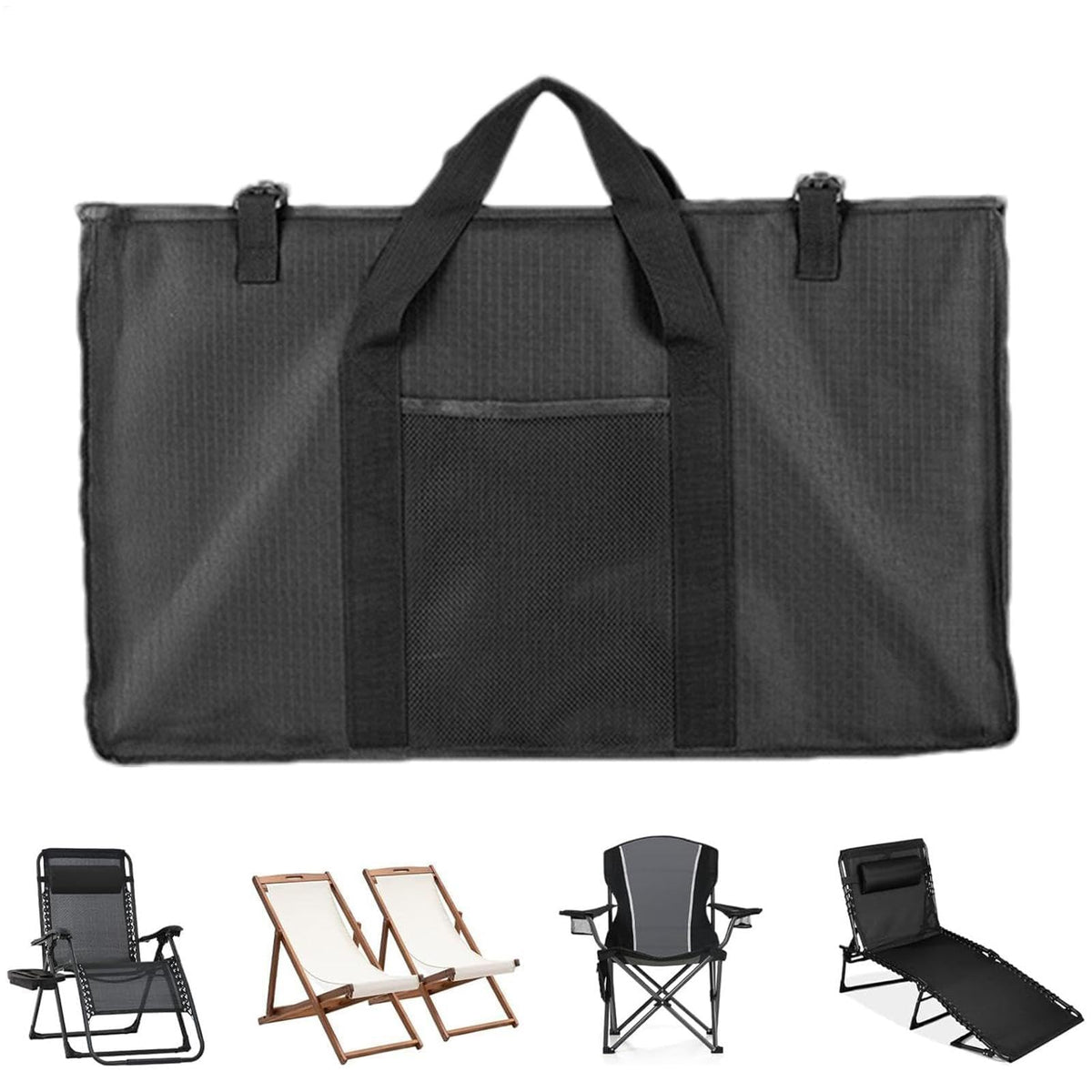 TERRIFI Folding Camping Table Carry Bag, Large Capacity Camp Table Storage Case with Handles and Side Pocket, Outdoor Organizer for Travel, Picnic, Hiking, BBQ and Beach
