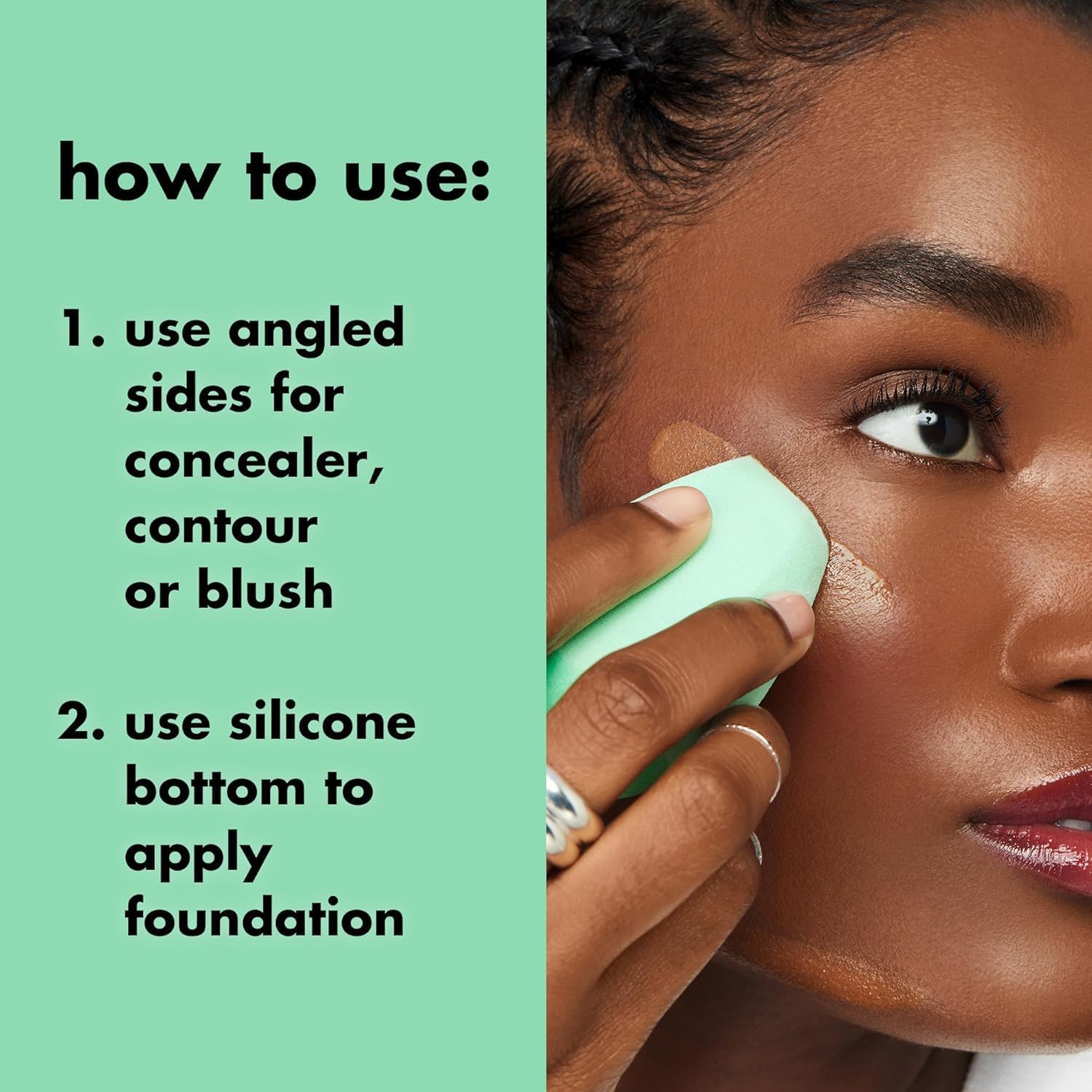 e.l.f. Angled Silicone Face Sponge, Angled Design For Cream & Liquid Blush, Bronzer, Foundation & Concealer, Vegan & Cruelty-free - Medaid International