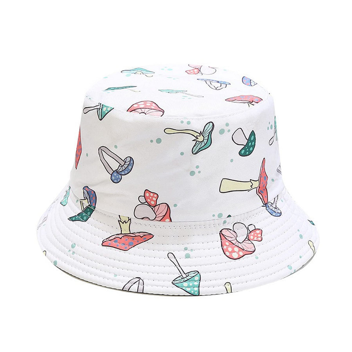 KASTWAVE Bucket Hat, Fashion Mushroom Pattern Hat, Reversible Summer Sun Cap for Women Men Outdoor Travel