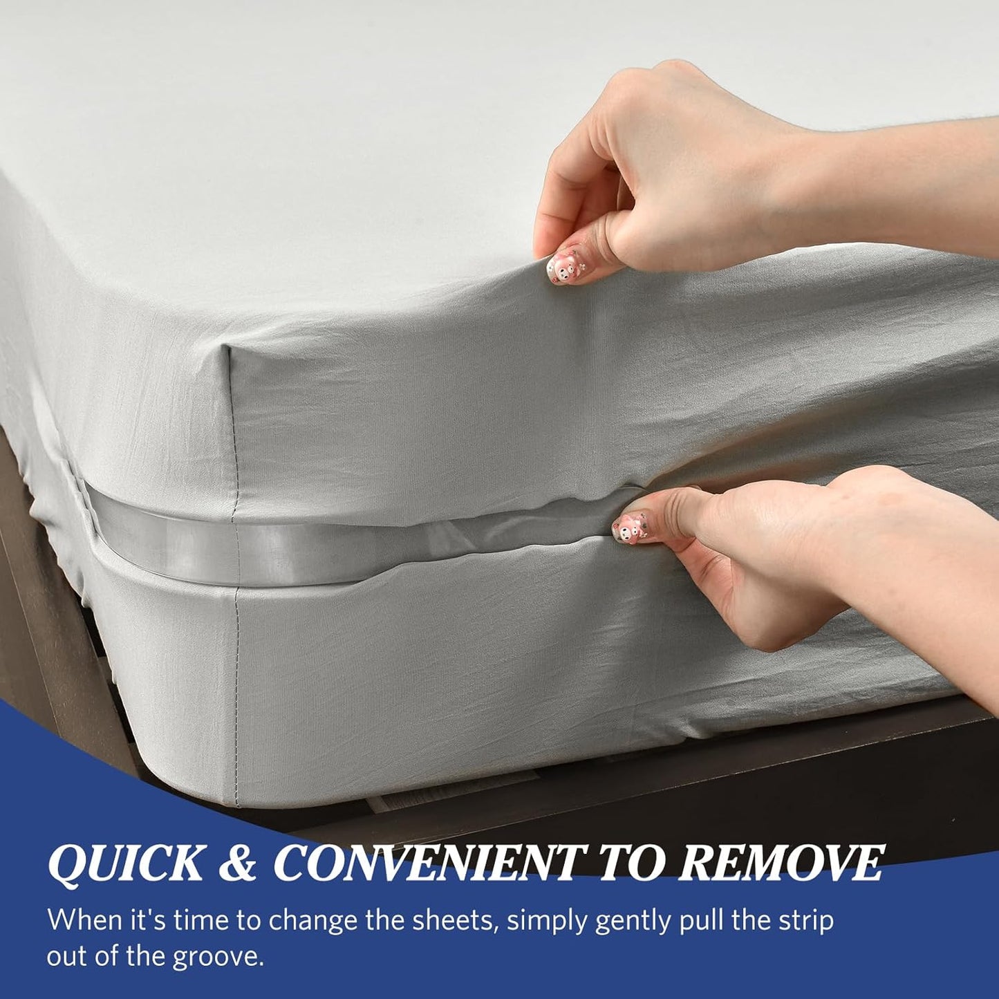 Bed Sheet Locks - Double the regular size to properly grip & lock your bedsheets