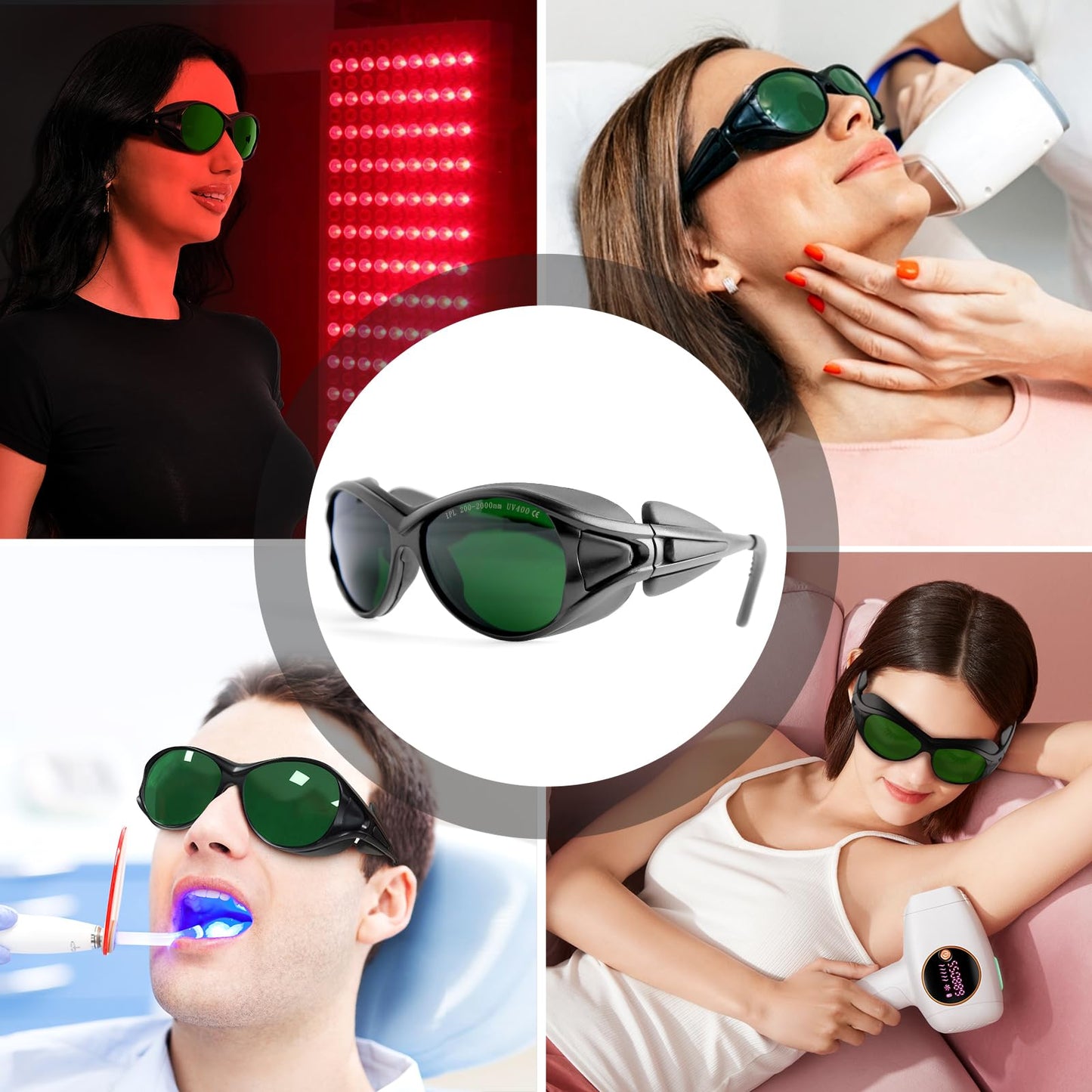 ULTREMA Laser Hair Removal Glasses, Laser Safety Glasses, IPL 200-2000nm for Laser Hair Removal Treatment and Laser Cosmetology Operator Eye Protection. - Medaid International