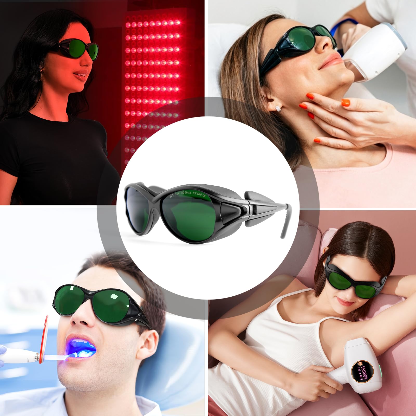 ULTREMA Laser Hair Removal Glasses, Laser Safety Glasses, IPL 200-2000nm for Laser Hair Removal Treatment and Laser Cosmetology Operator Eye Protection. - Medaid International