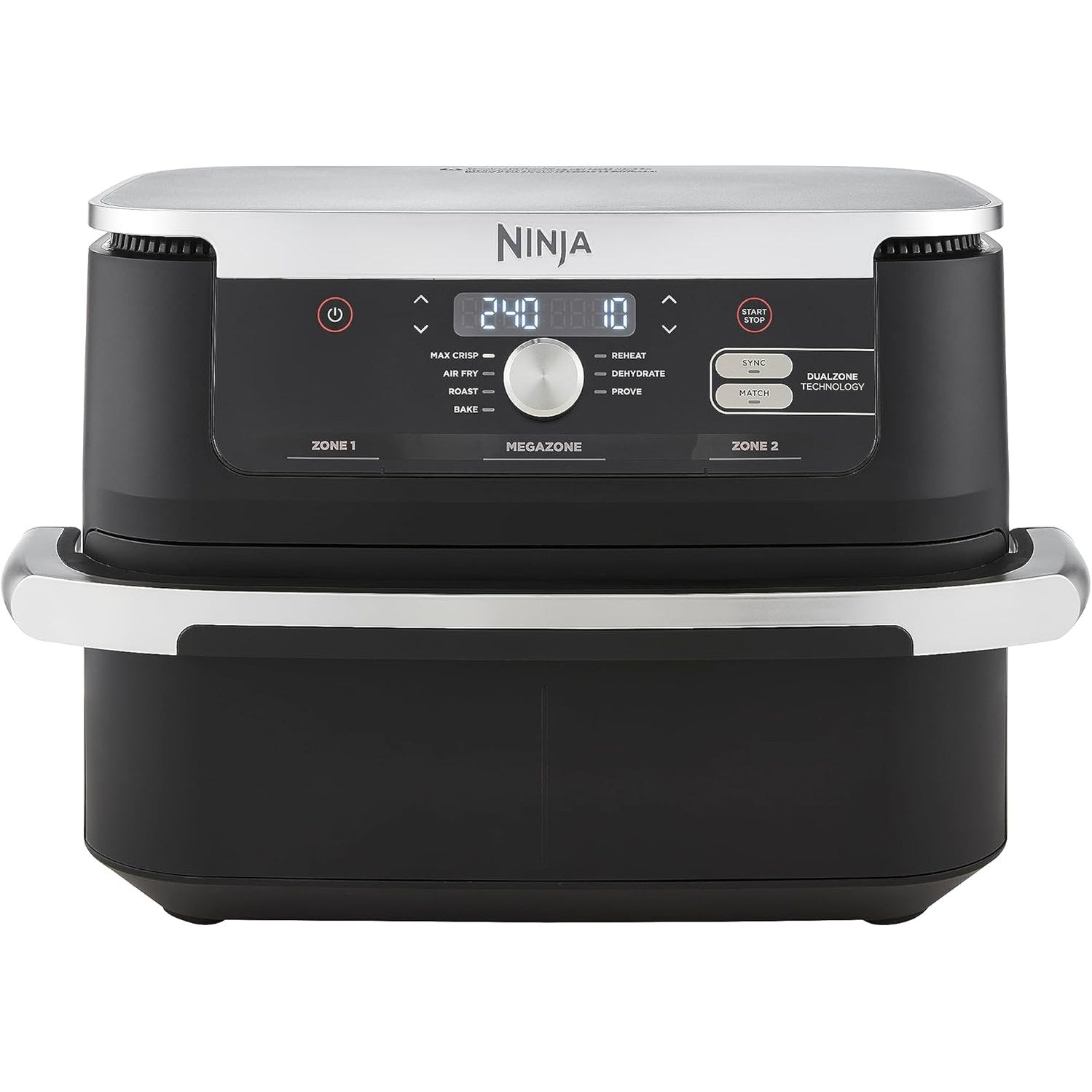Ninja Foodi FlexDrawer Air Fryer, Dual Zone with Removable Divider, Large 10.4L Drawer, 7-in-1, Air-Fryer Uses No Oil, Air Fry, Roast, Bake, Max Crisp, Non-Stick Dishwasher Safe Parts, Black AF500ME - Medaid International