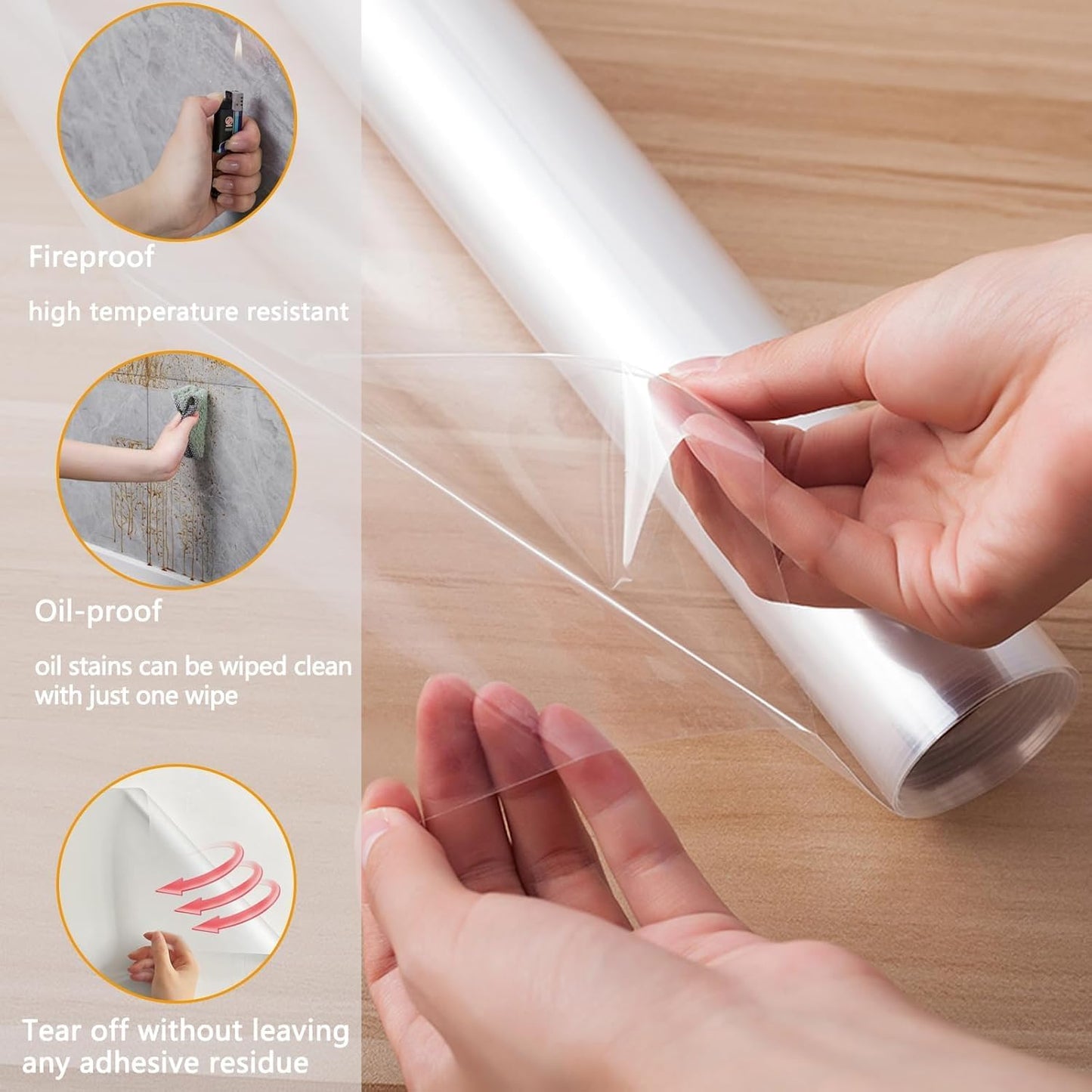 Clear Film Self Adhesive Wall Protective (40*100cm)