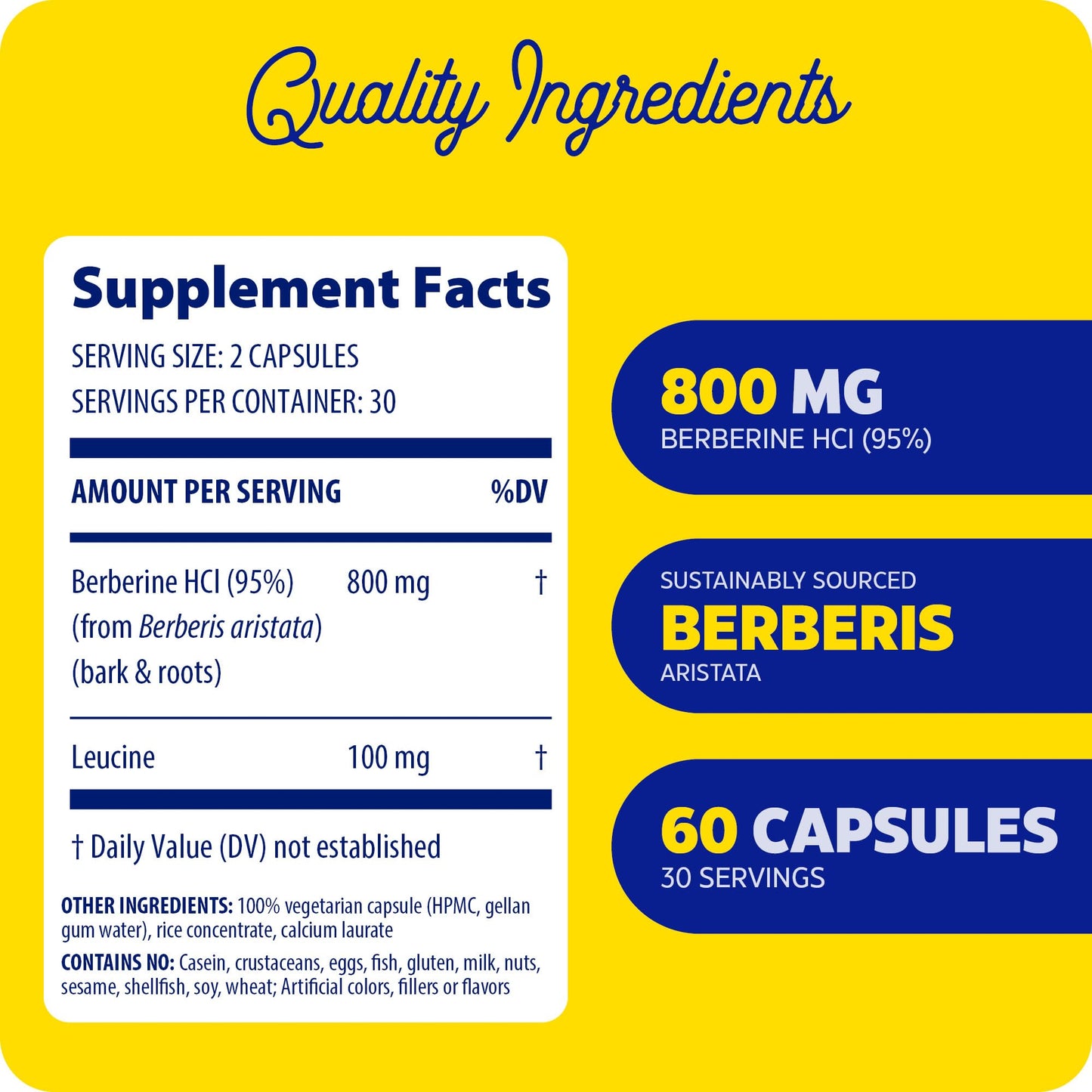 Enzymedica Berberine 800 mg – Vegan Capsules for Metabolic Support – from Sustainably Sourced Barberry – Non-GMO, Gluten-Free, No Fillers or Excipients – 60 Capsules - Medaid International
