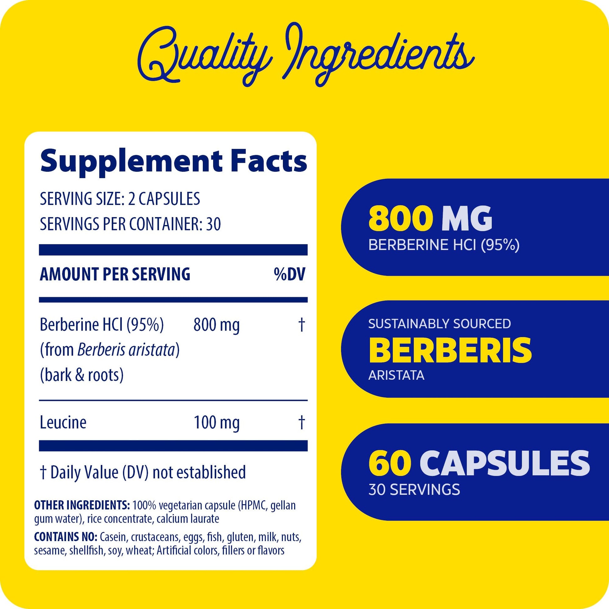 Enzymedica Berberine 800 mg – Vegan Capsules for Metabolic Support – from Sustainably Sourced Barberry – Non-GMO, Gluten-Free, No Fillers or Excipients – 60 Capsules - Medaid International