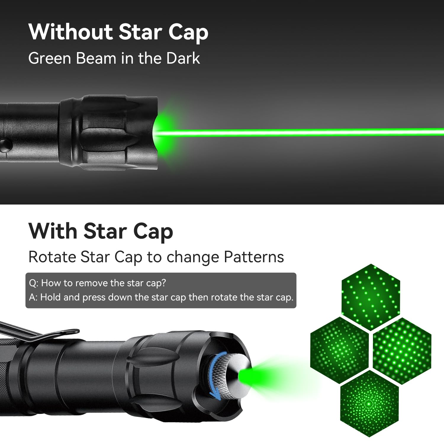 MIPREZT [Professional] Rechargeable Green Laser Pointer High Power Green Beam Light Long Distance Range for TV/LED/LCD Screens Tactical Flashlights Presentation Office/Outdoors/Construction [005] - Medaid International