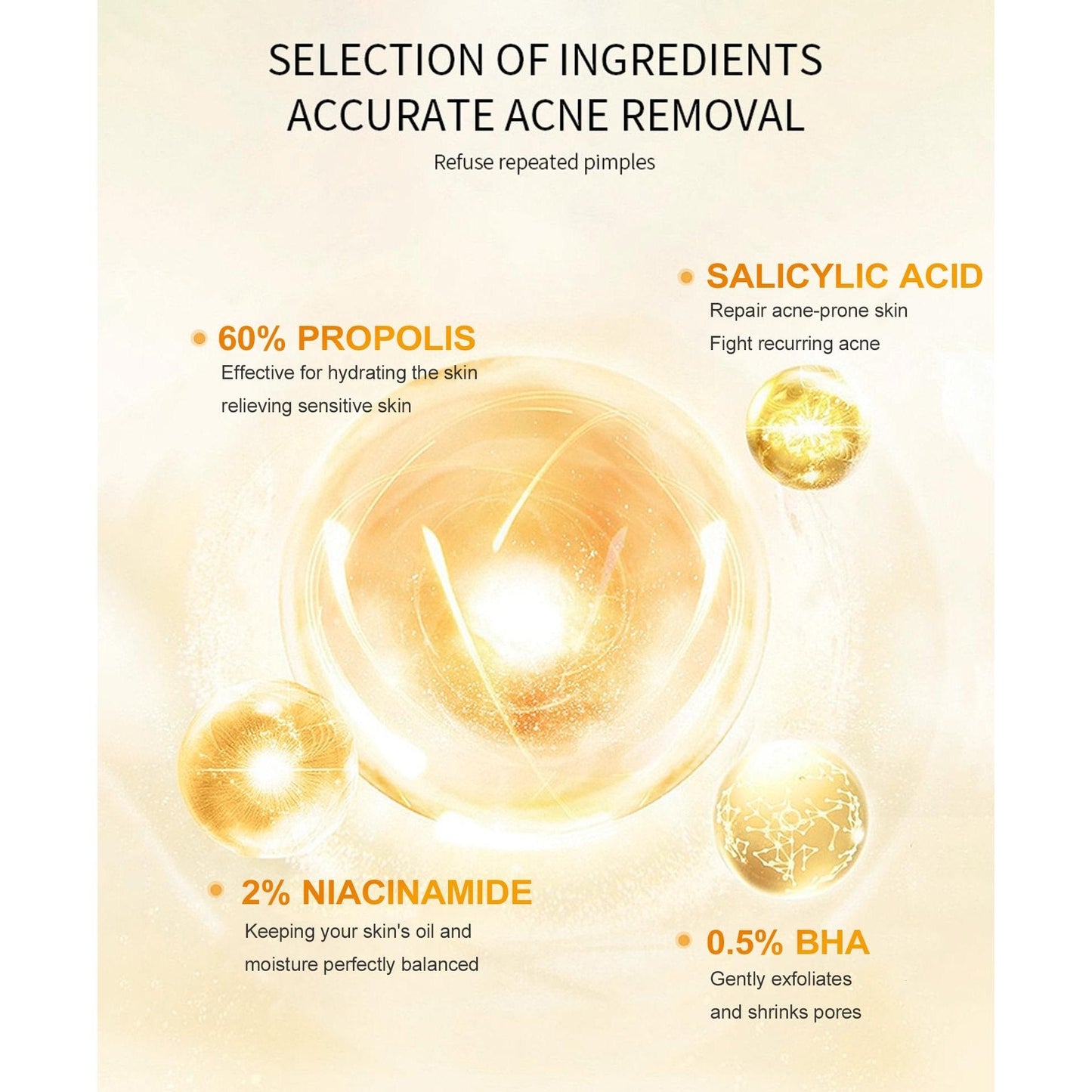 Propolis and Niacinamide Hydrating Facial Soothing Moisturizer, Glow Boosting Serum for Face for Acne-prone&Sensitive skin, Minimize breakouts, Korean skincare 30ml, 1 fl.oz - Medaid International