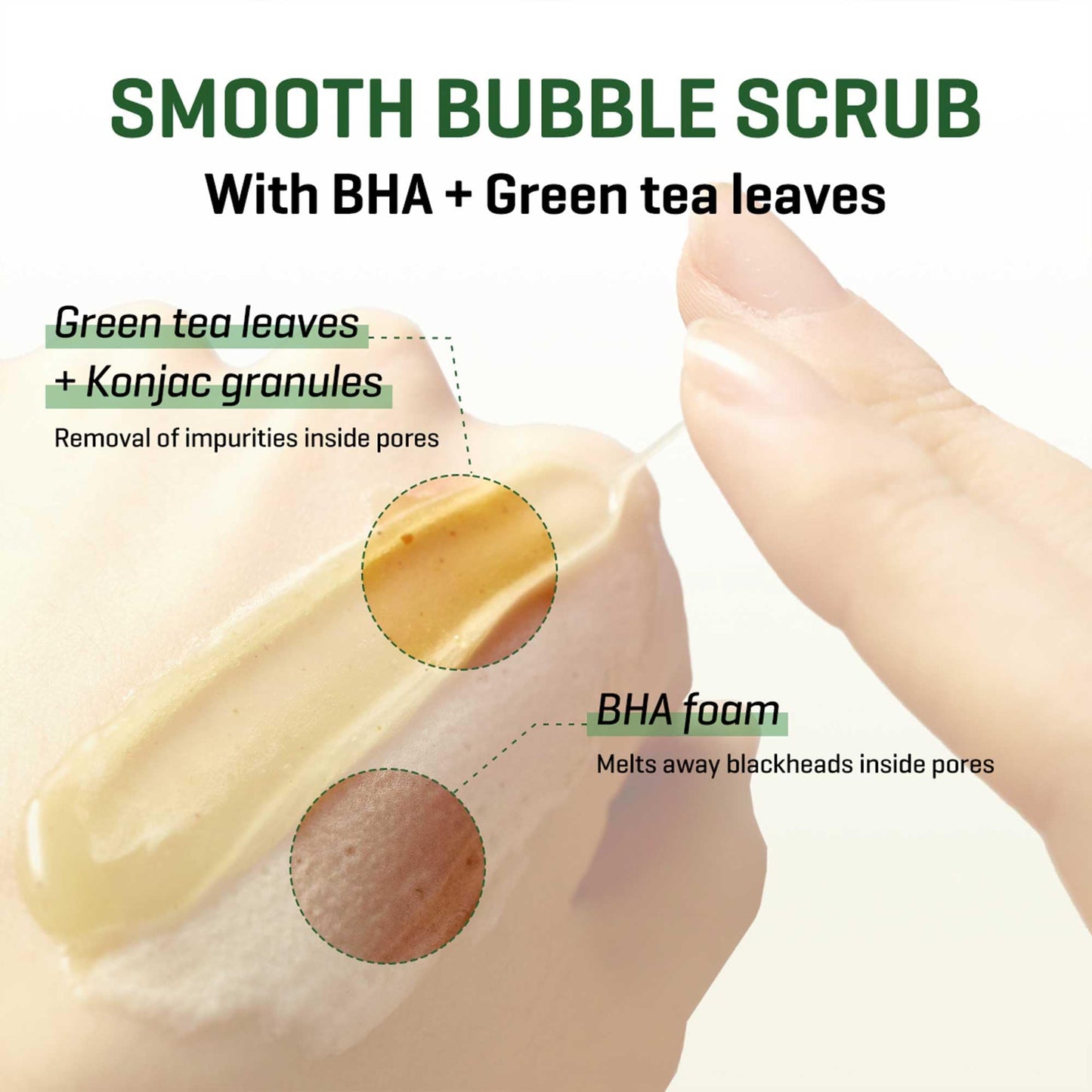 SOME BY MI Bye Bye Blackhead 30 Days Miracle Green Tea Tox Bubble Cleanser – 4.23oz, 120g – Korean Face Wash & Bubble Face Mask – Daily Blackhead-Removing Pore Minimizer for Face – Korean Skin Care - Medaid International