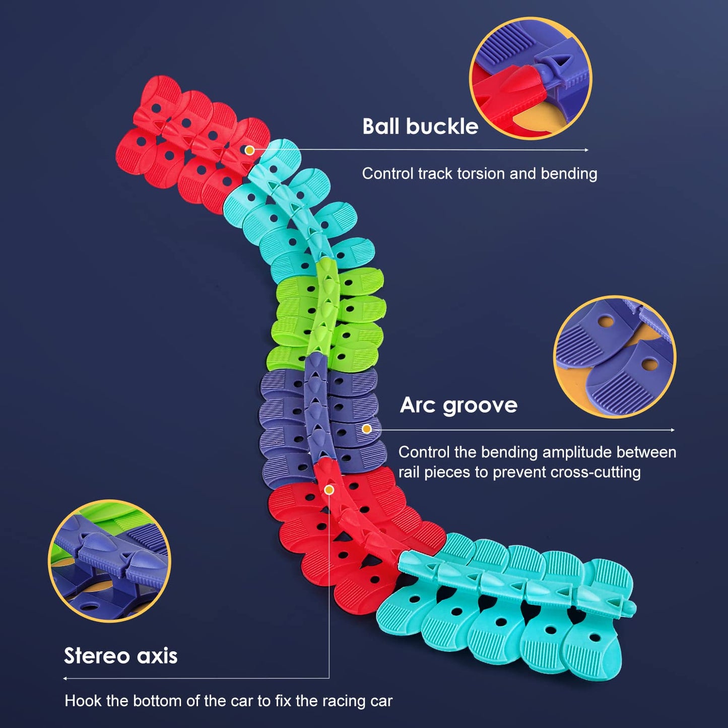 Tumama Kids - Changeable Track Race - 184pcs