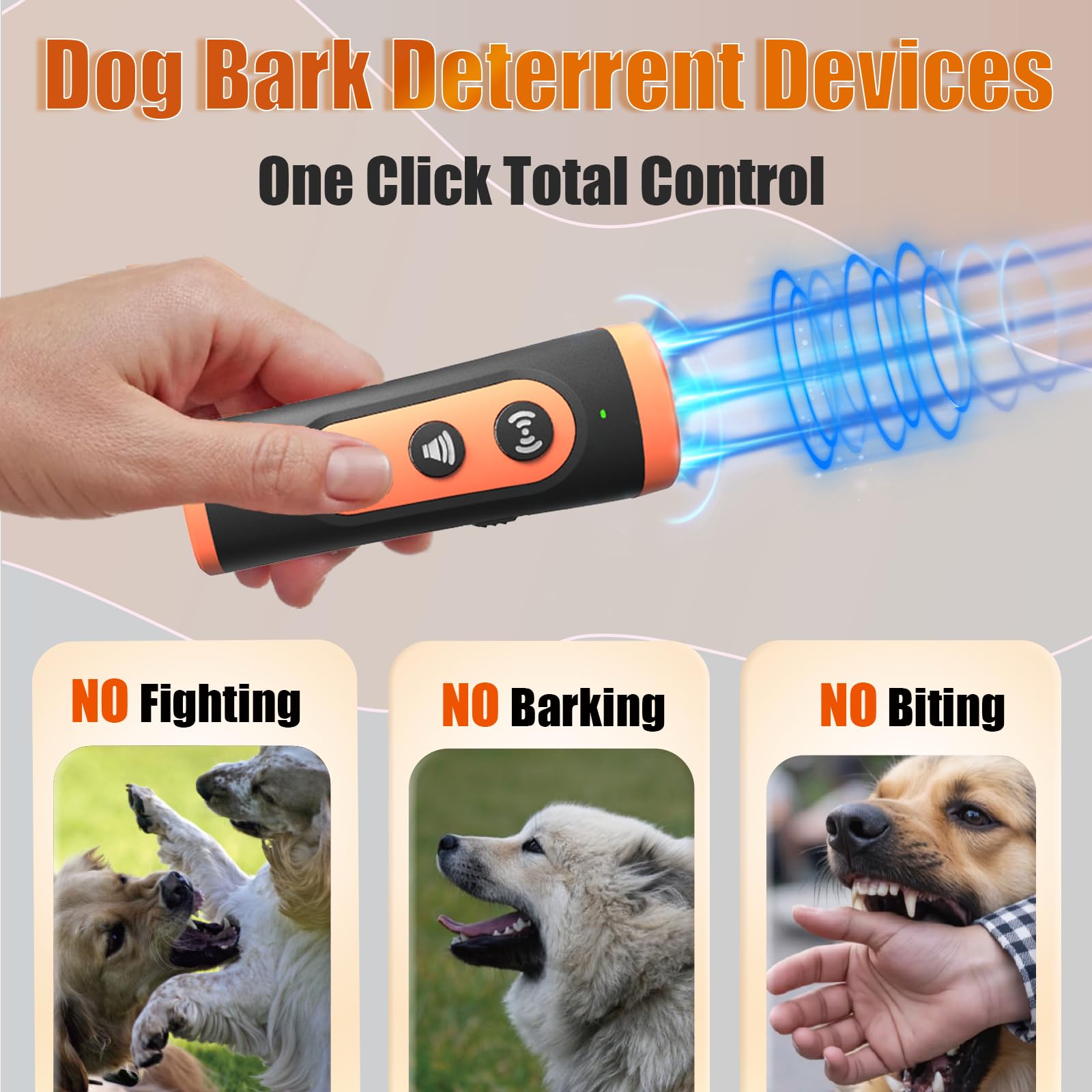 Surezap Anti Barking Device for Dogs – Ultrasonic Rechargeable Bark Deterrent with 4 Safe Modes, 50ft Range, Portable and Effective for All Dogs - Medaid International