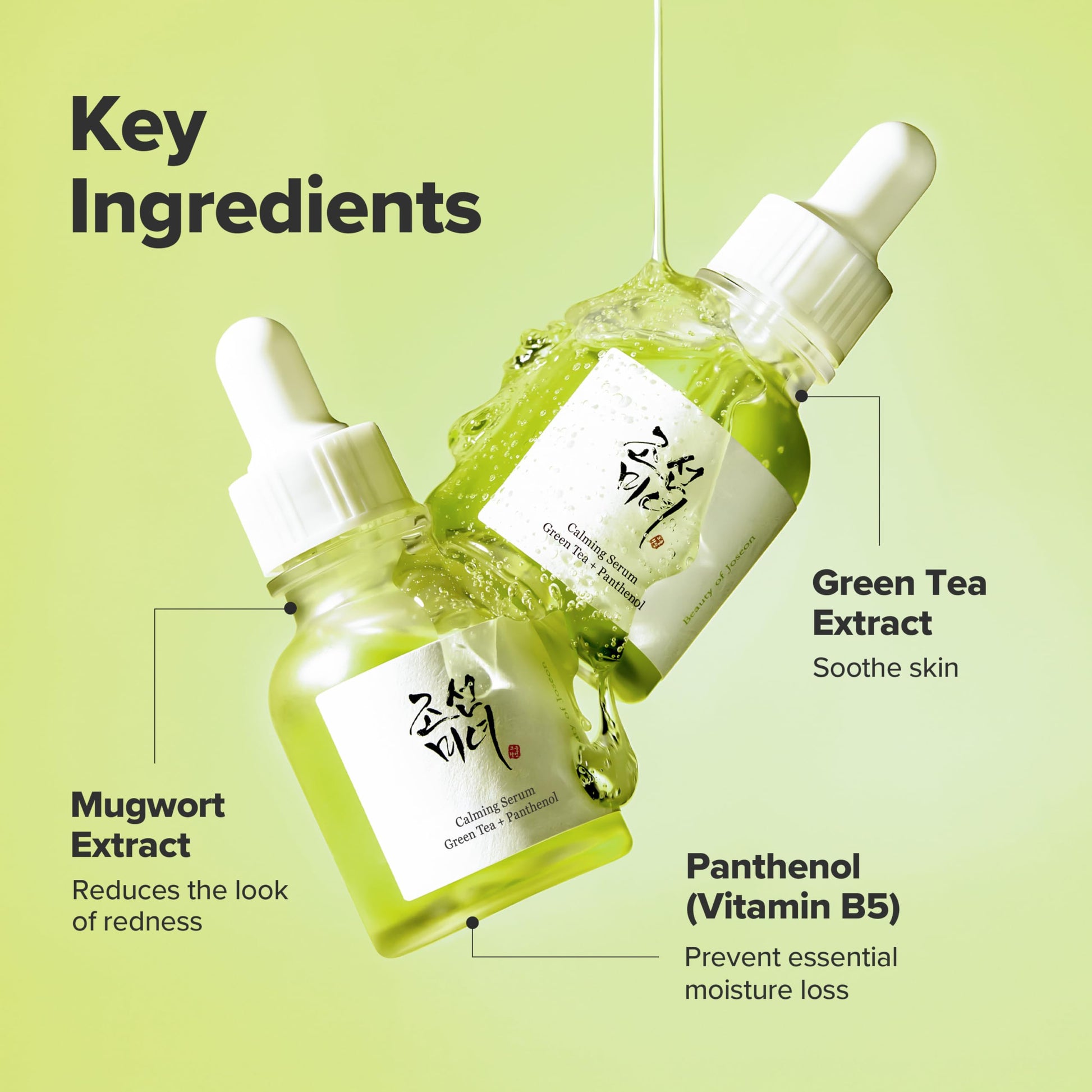 Beauty of Joseon Calming Serum Green Tea Panthenol Soothing, Moisturizing Sensitive, Acne-Prone, UV Irritated Skin, Daily Korean Skin Care for Men and Women, 30ml 1 fl.oz - Medaid International