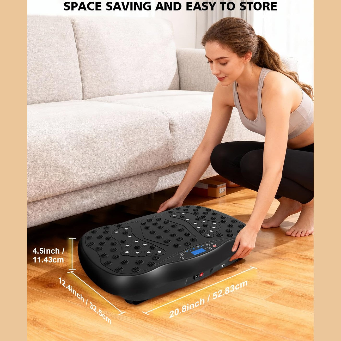 FURFAST Vibration Plate Exercise Machine, 10 Auto Modes/200-Levels Vibrating Plate for Lymphatic Drainage Weight Loss, 450lbs Capacity Whole Body Shake Plate for Women Men