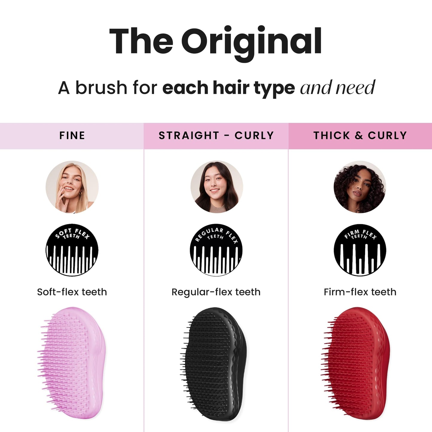 Tangle Teezer Original Detangler Brush, Dry & Wet Hairbrush for All Hair Types, Panther Black - Medaid International