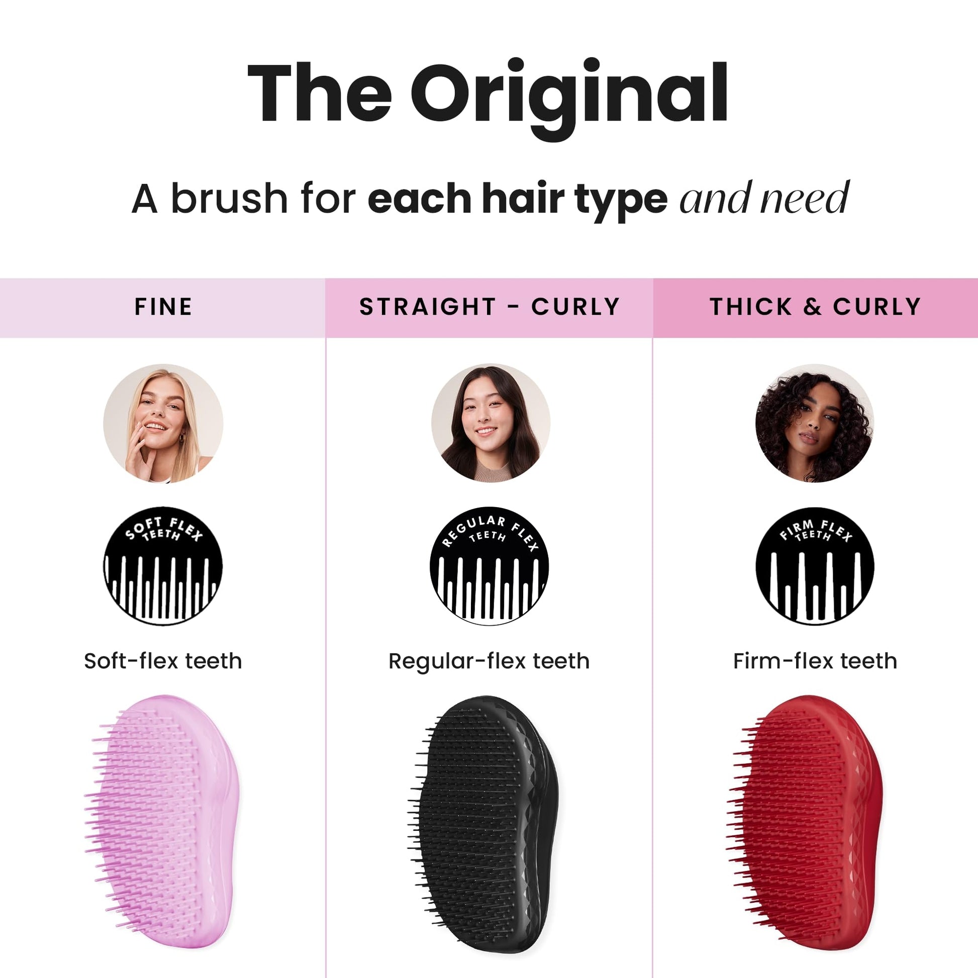 Tangle Teezer Original Detangler Brush, Dry & Wet Hairbrush for All Hair Types, Panther Black - Medaid International