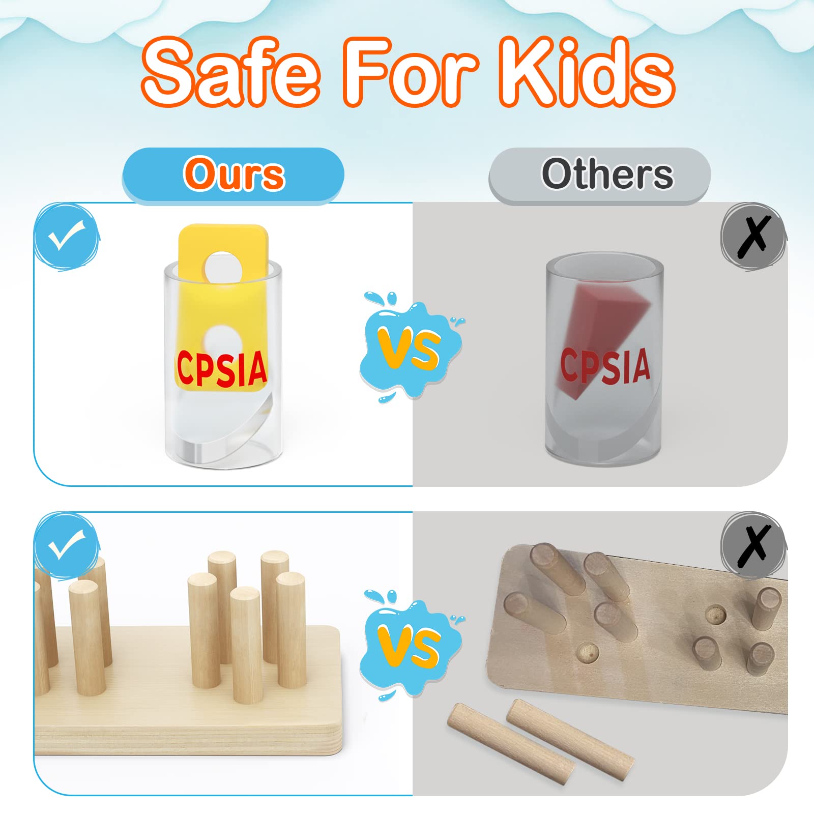 PEBIRA Montessori Toys for 1 to 3-Year-Old Boys Girls Toddlers, Wooden Sorting & Stacking Toys for Toddlers and Kids Preschool, Educational Color Recognition Shape Sorter, Learning Puzzles Gift - Medaid International