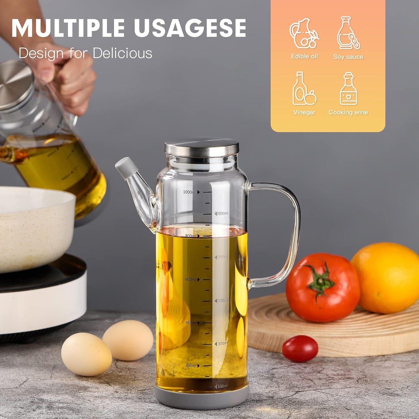 Glass Olive Oil Bottle Dispenser