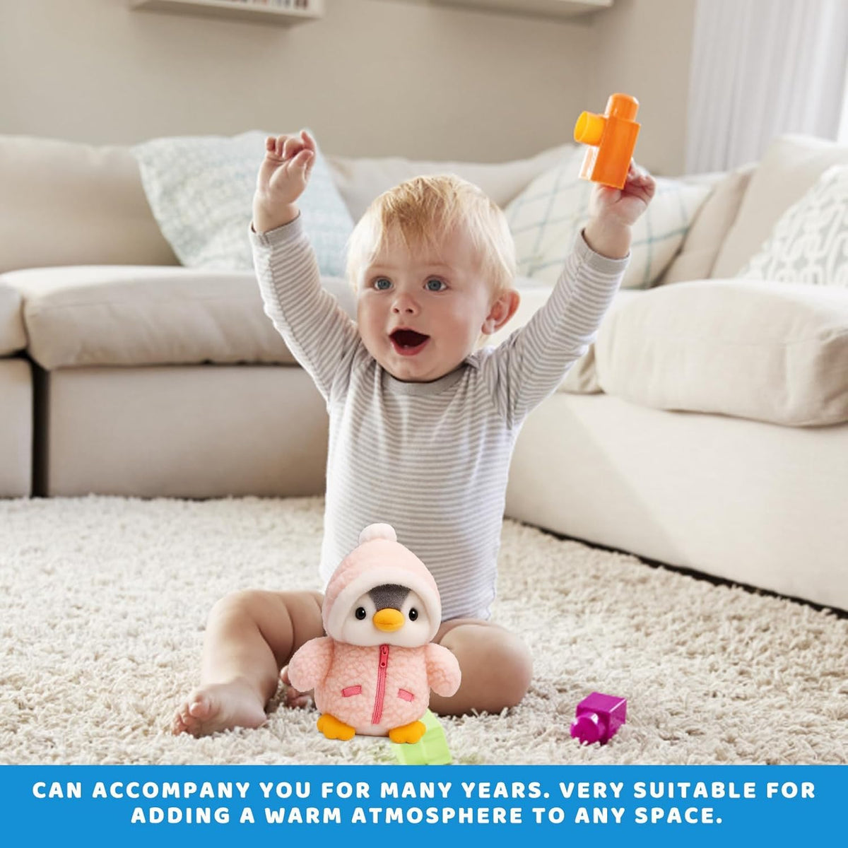 KASTWAVE Pink Penguin Plush Plaything - Soft Cuddly Stuffed Animal for Kids & Adults, Adorable Companion for Birthday, Christmas & Gift Giving (25cm)
