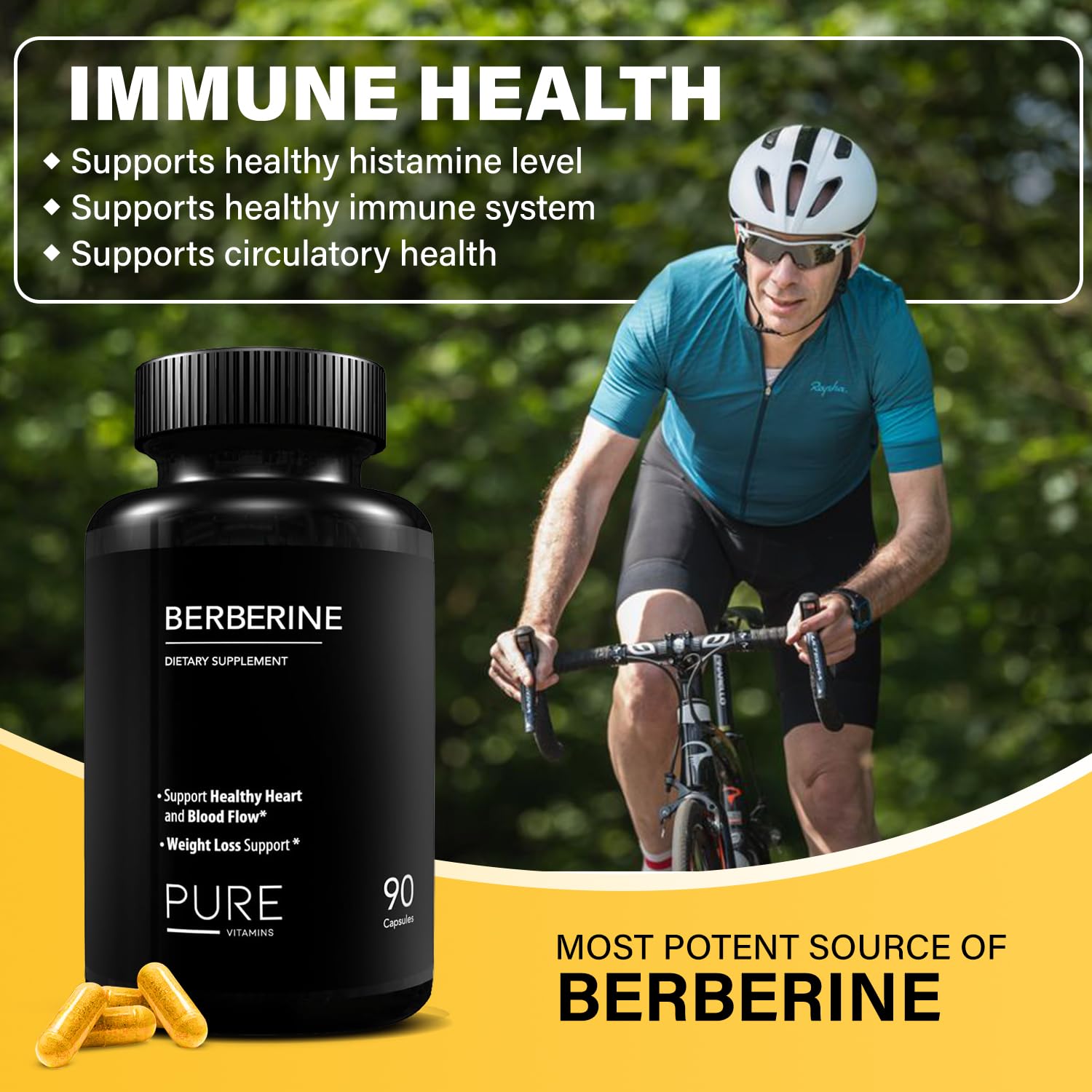 Ultra High Strength Berberine HCL 1200mg Supplements | 90 Vegan Capsules | Organic Berberine Supplement for Metabolic Support and Overall Health | Perfect for Men and Women - Made in USA - Medaid International