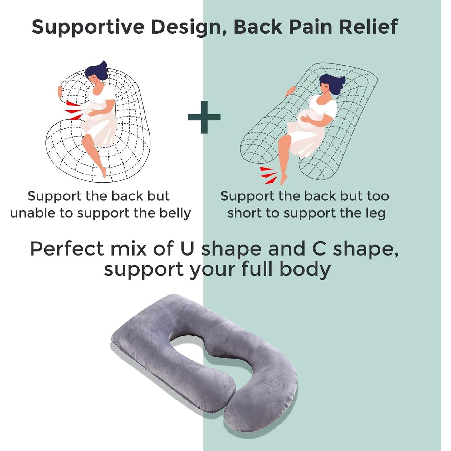Momcozy U Shaped Pregnancy Pillow Pp101