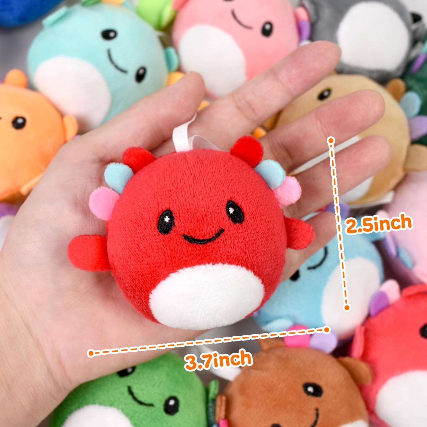 Advent Calendar 2025 - Christmas Countdown Calendars - 24 Days of Surprises with Mini Axolotl Plush Toys - Stuffed Animals Xmas Gifts for Kids Teens Girls Boys Toddler Party Favors - Medaid International