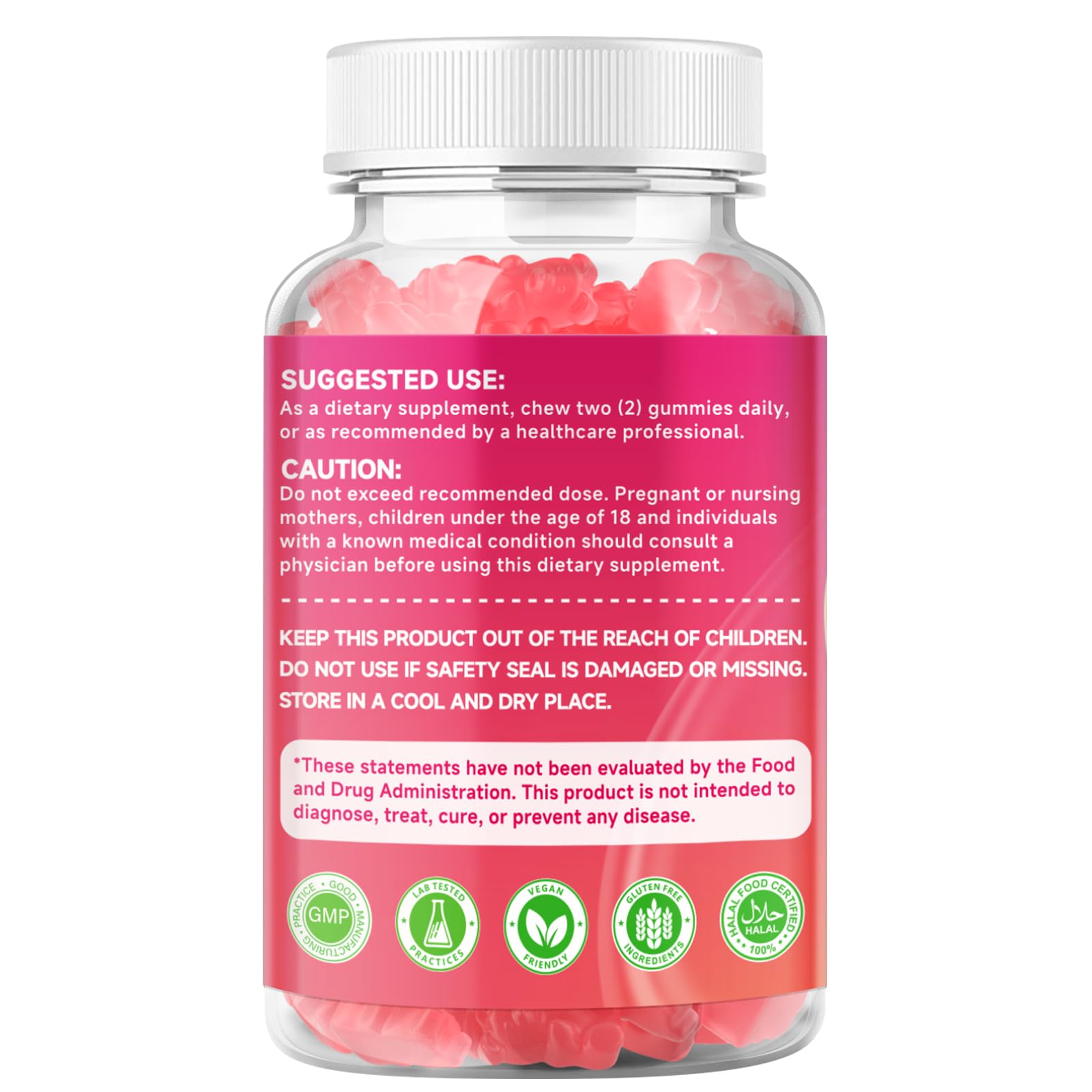 2 Pack Myo-Inositol & D-Chiro Inositol Gummies, 40:1 Ratio Inositol with Vitamin D3, Magnesium Glycinate, Folate & Zinc, Inositol Supplement for Female Health & Wellness, Raspberry Flavor, 120 Count - Medaid International