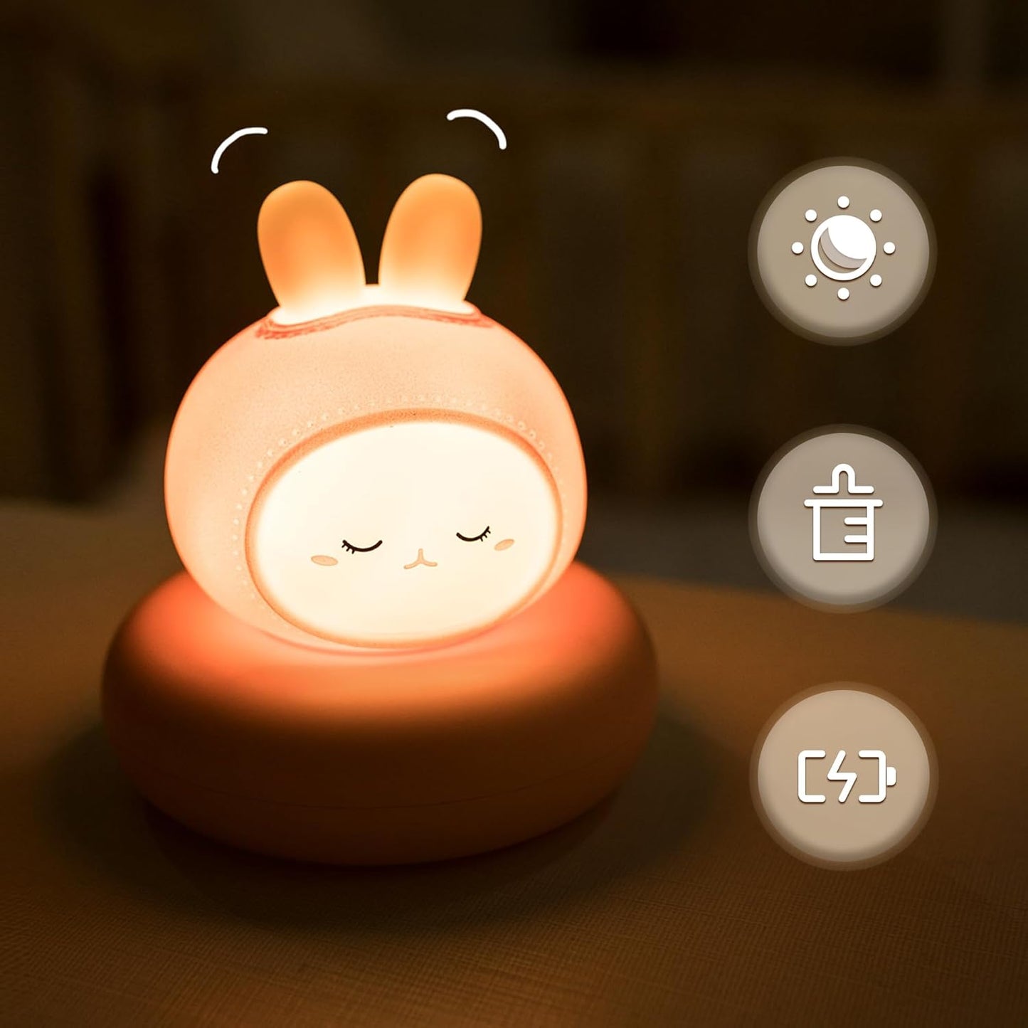 Bunny Children's Battery Nursing Light Baby Sleep Aid Snooze Lights Rabbit Decoration Children's Room