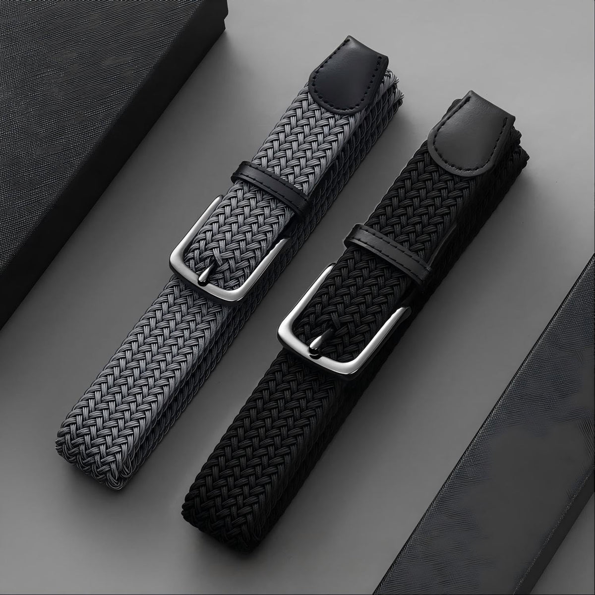 TERRIFI Men Belts, Ratchet Sliding Belt Adjustable For Mens Dress Casual Pant Oxfords, Cut for Fit(Set of 2,length:50 in)