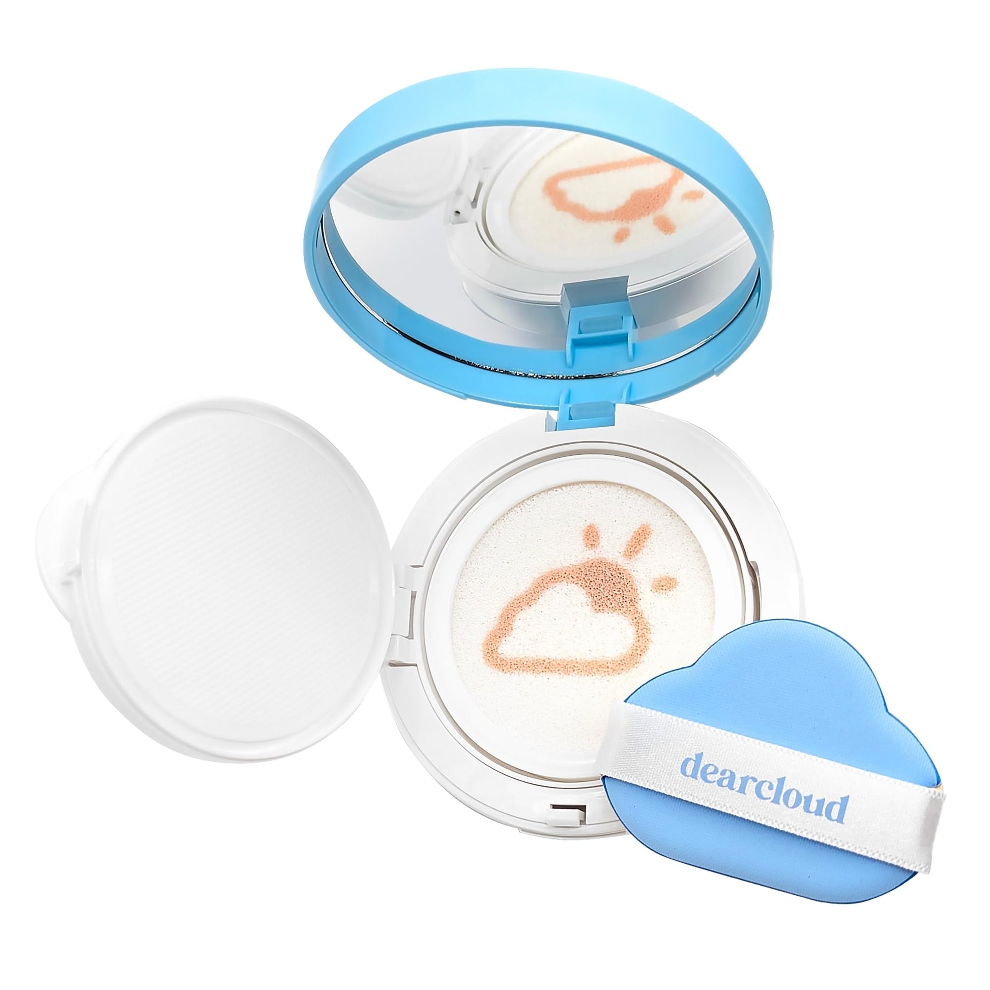 dearcloud Dear Sun Perfecting SPF Cushion – Color Adapting Sunscreen, Korean Sunscreen SPF 50+ (.53 oz) - Medaid International