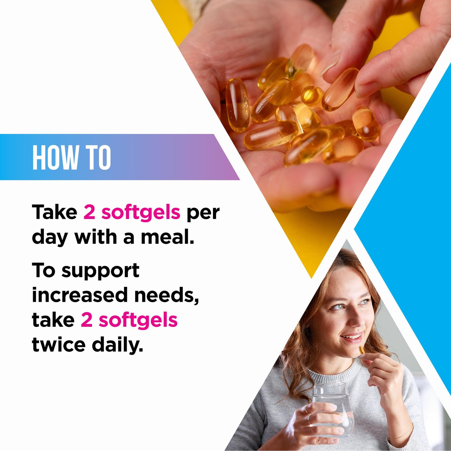 Livingood Daily Triple Omega 3 6 9 Supplement Plus Turmeric Curcumin, DHA & EPA, Fish Oil Supplements for Brain & Heart Health and Joint Support, Advanced Absorption, Gluten Free, Non GMO, 60 Softgels - Medaid International