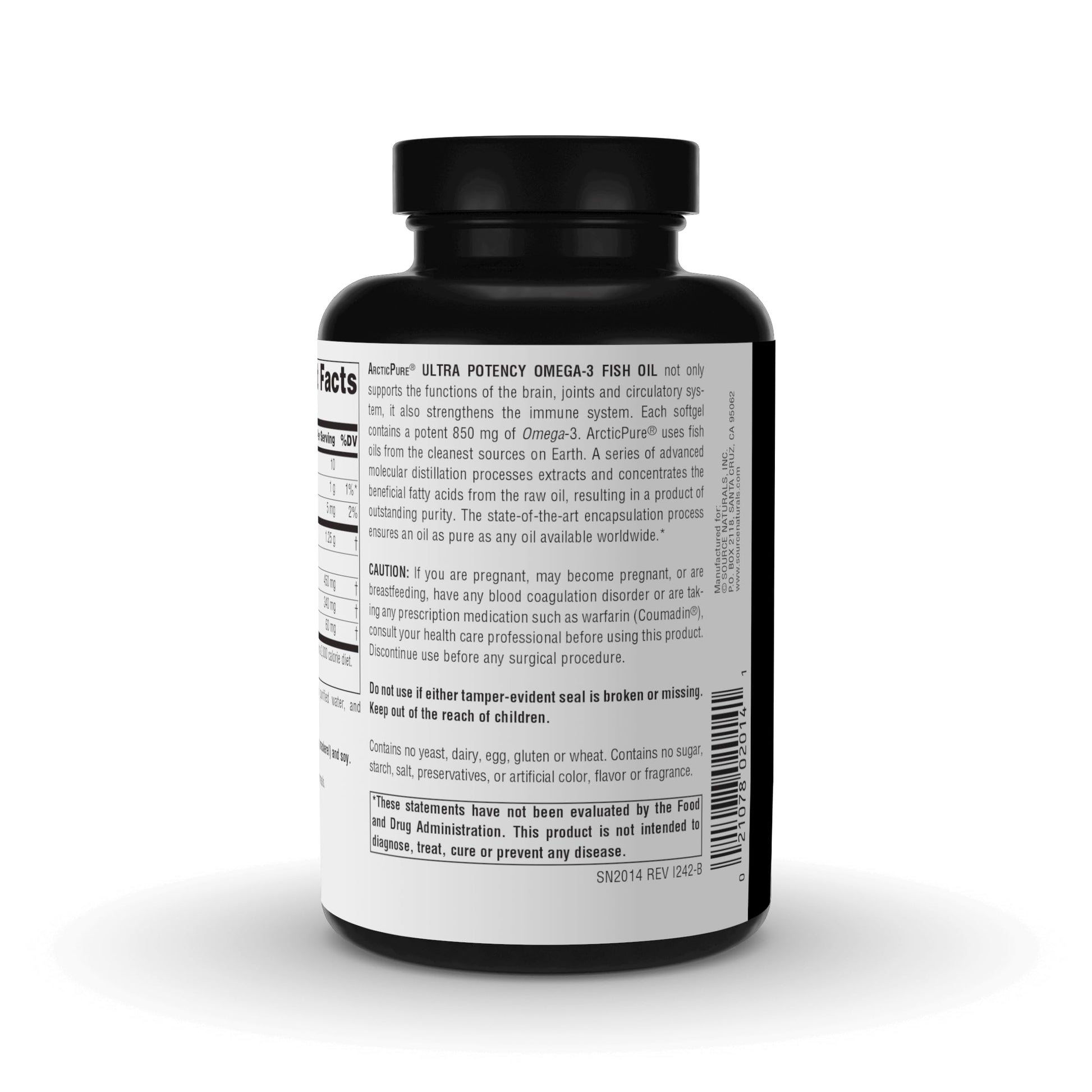 Source Naturals ArcticPure Ultra Potency 850 mg Omega-3 Fish Oil - 120 Softgels - Medaid International