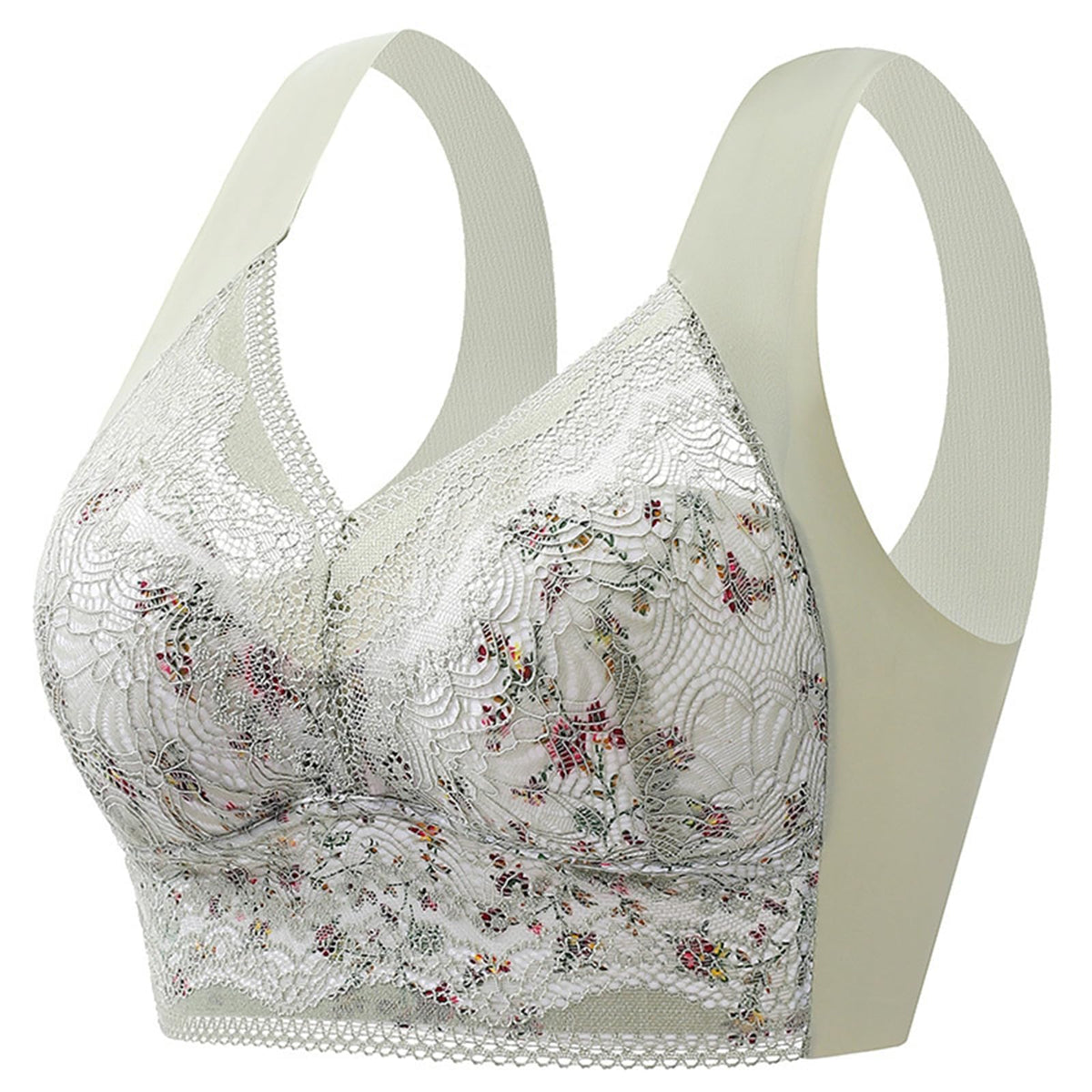 TERRIFI Full Coverage Posture Correction Bra, Front-Close Wireless Push-Up Bra, No Wire Push-Up Chest Vest, Wireless Sports Bra, L (50-60 kg)