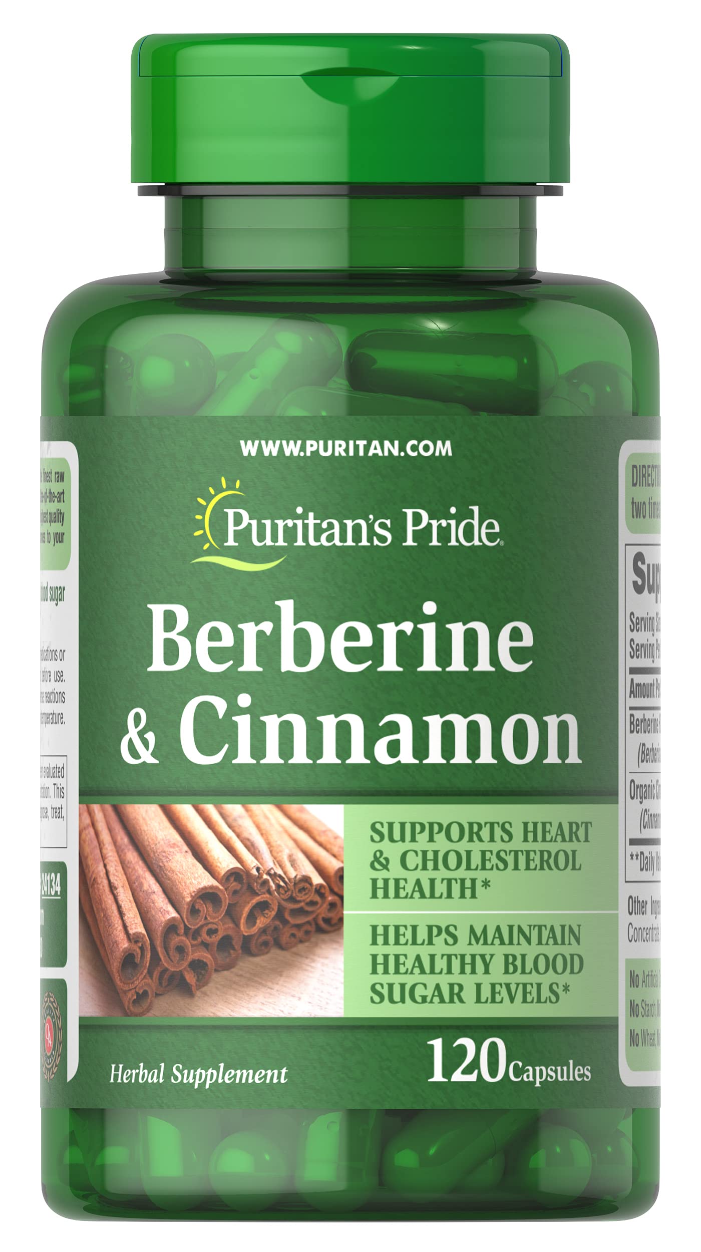 Puritan's Pride Berberine and Cinnamon - Medaid International
