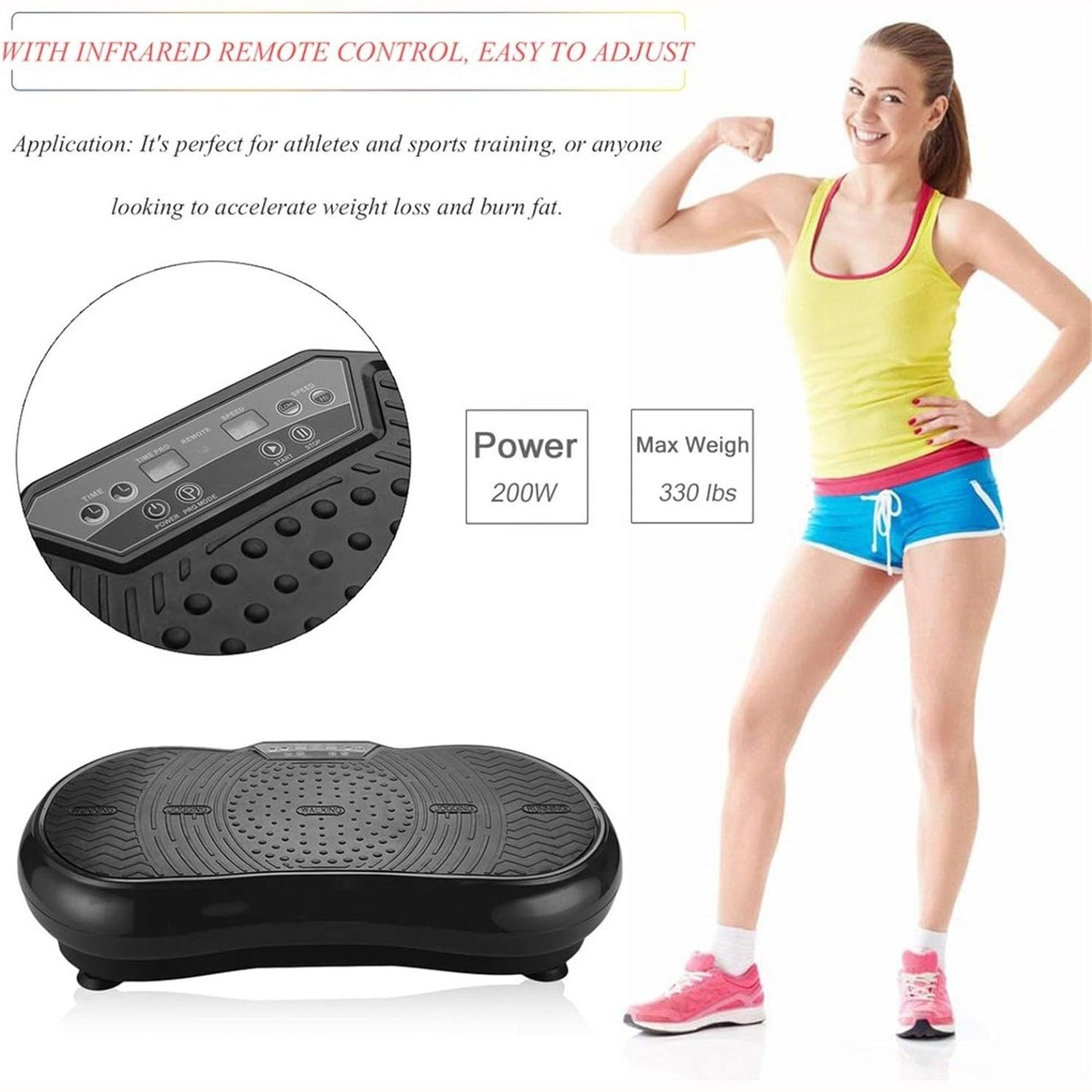 VITALmaxx Black Vibration Plate – 99 Levels, 10 Programs, Made in Germany