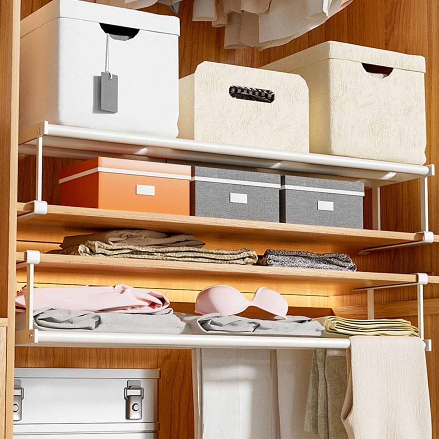 Retractable Shoe Rack Organizer – Space Saving Closet Storage