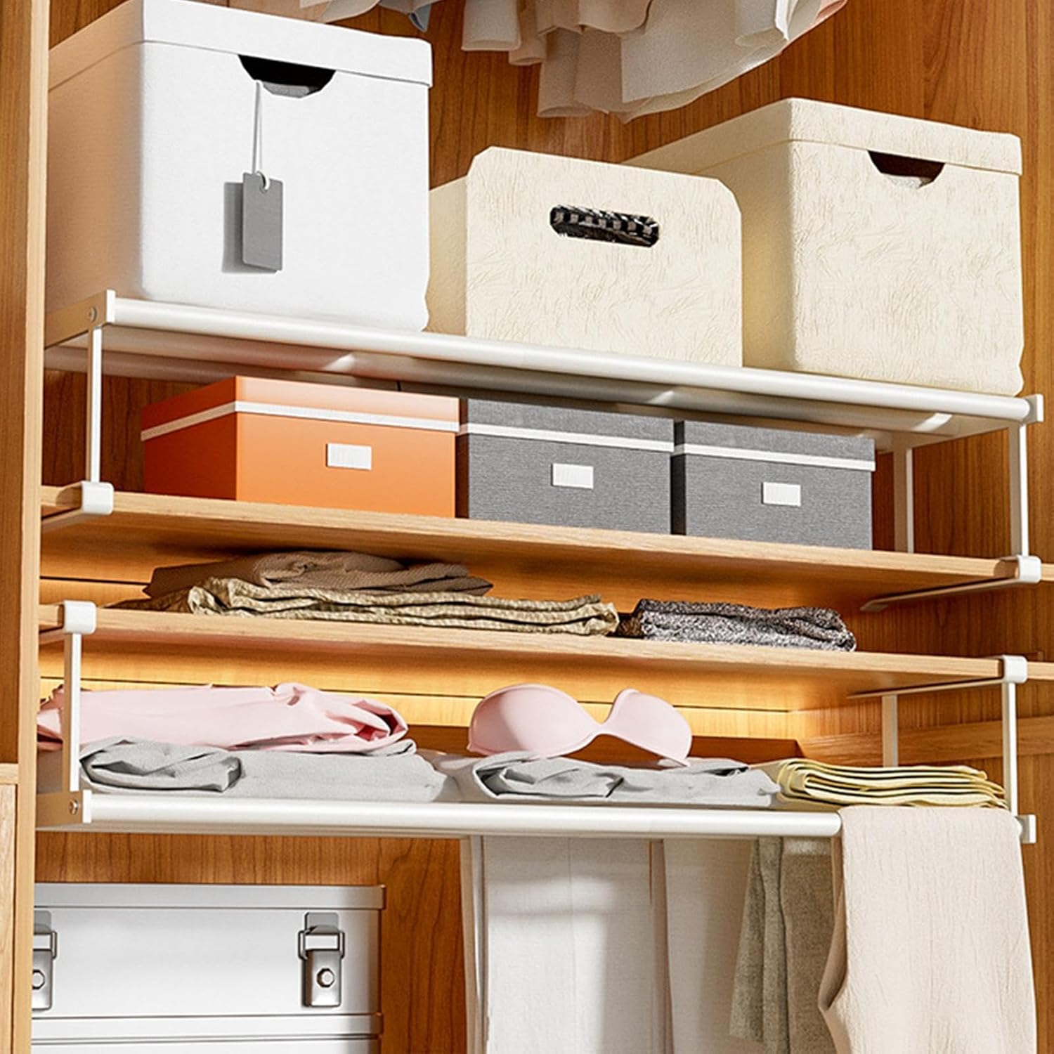 Retractable Shoe Rack Organizer – Space Saving Closet Storage