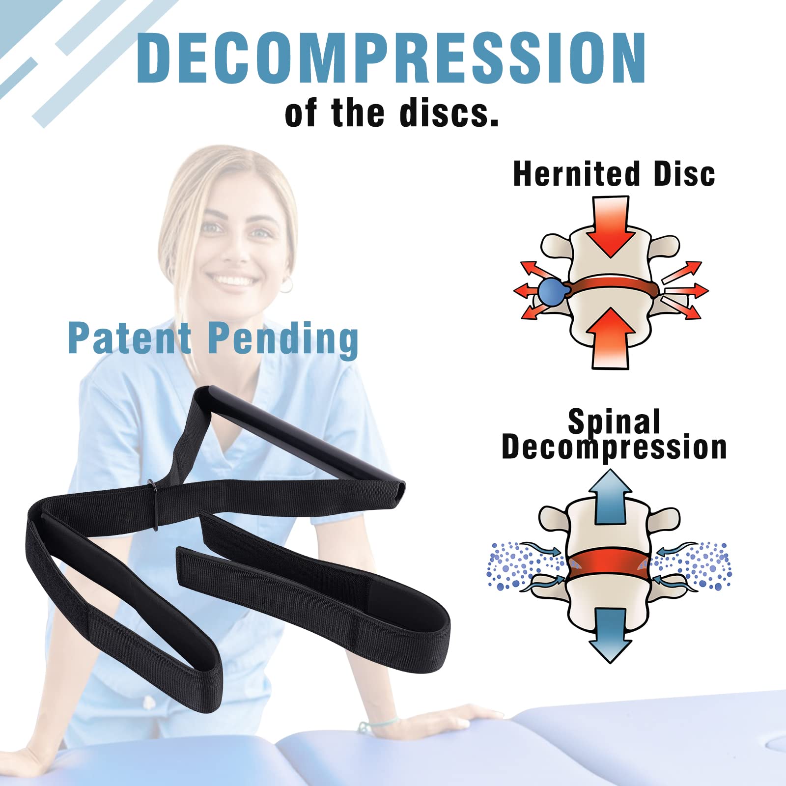 Neck Stretcher Strap, Spine Chiropractic Decompression Tool with Chin Belt. Cervical Neck Traction Device. - Medaid International