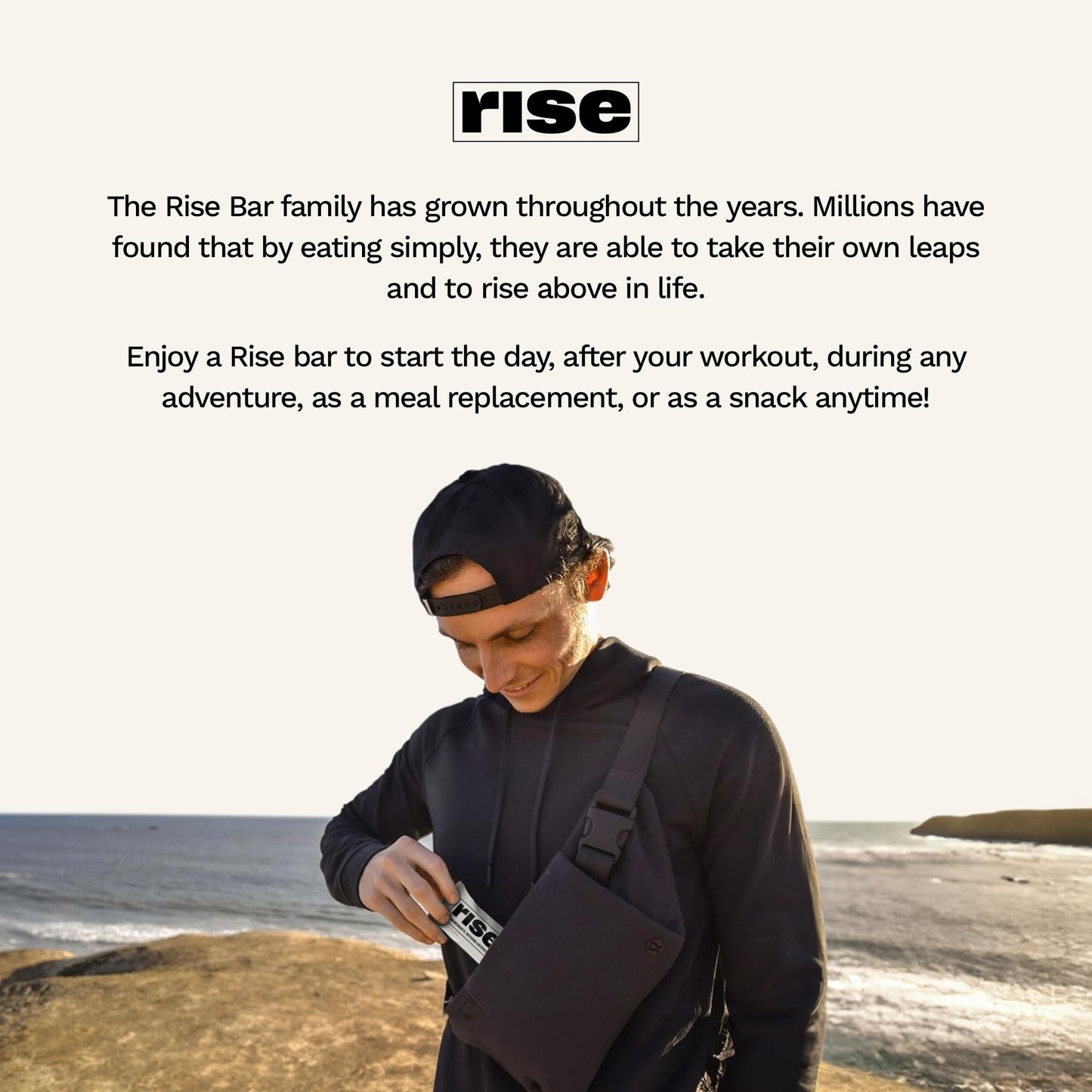 Rise Whey Protein Bars - Mocha Almond | Breakfast Bar & Protein Snack 15g Protein 4g Fiber Just 5 Whole Food Ingredients Gluten-Free Soy Free - Medaid International