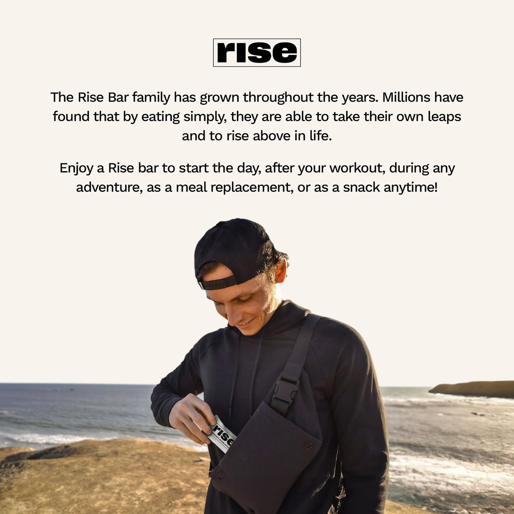 Rise Whey Protein Bars - Mocha Almond | Breakfast Bar & Protein Snack 15g Protein 4g Fiber Just 5 Whole Food Ingredients Gluten-Free Soy Free - Medaid International