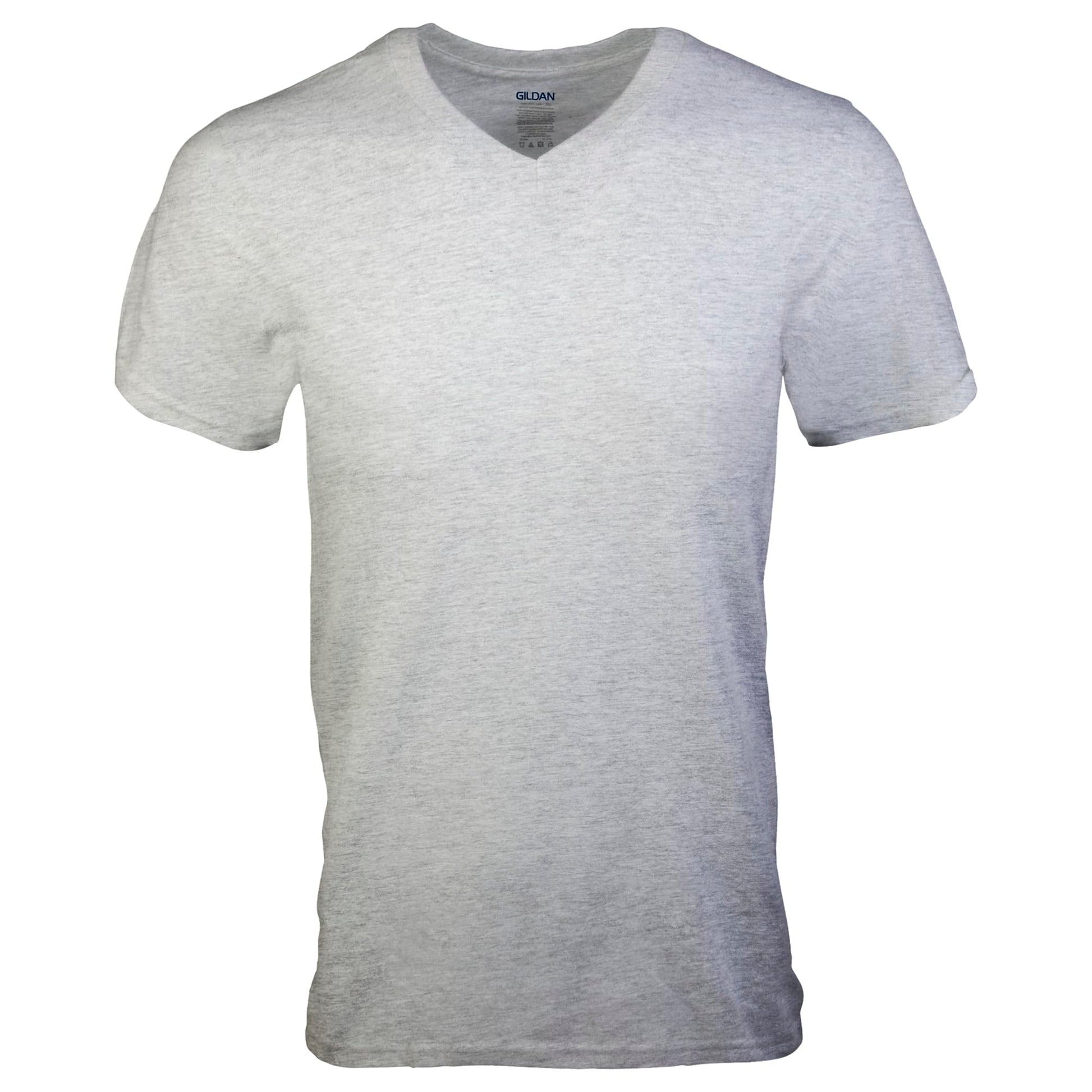 Gildan Men's V-neck T-shirts, Multipack Underwear, Black/Sport Grey/Charcoal/Military Green (5-pack), Large US - Medaid International
