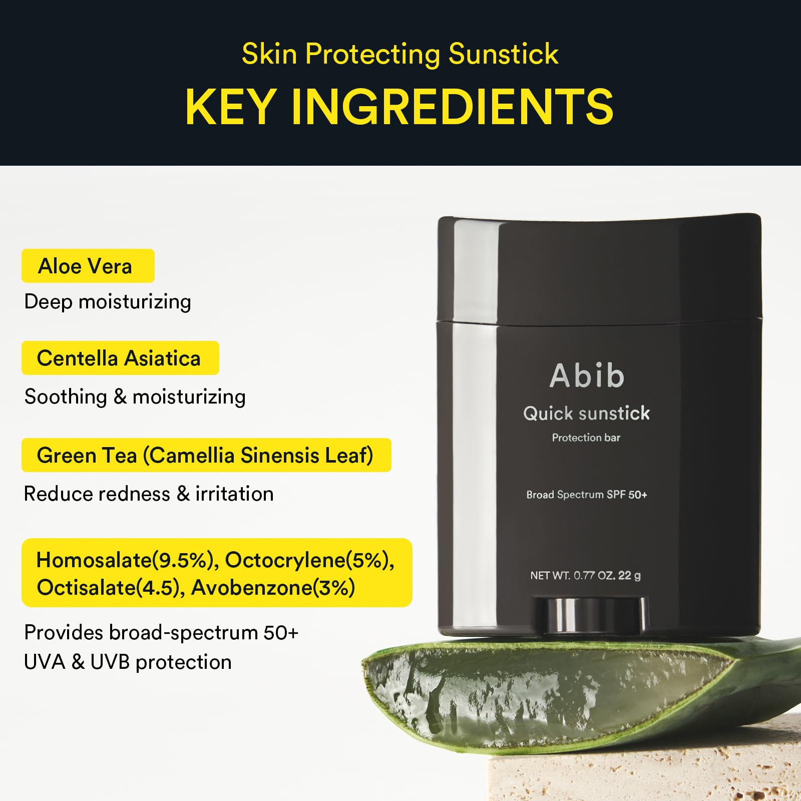 Abib Airy & Quick Sunstick DUO Broad Spectrum SPF50+ 1.58 oz / 45g (Semi-matte & Glowing) | Korean Suncreen Stick Suncare Sunblock, No Whitecast, Protector Solar Barra, Water resistant - Medaid International