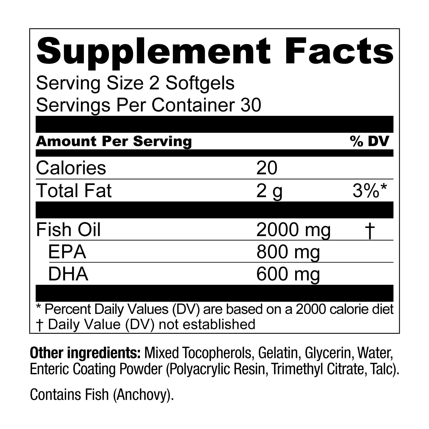 Live Conscious OmegaWell Omega 3 Fish Oil - 2000mg Capsules: Heart, Brain, & Joint Support - 800 mg EPA 600 mg DHA - Sustainably Sourced - Softgels - 30 Day Supply - Medaid International