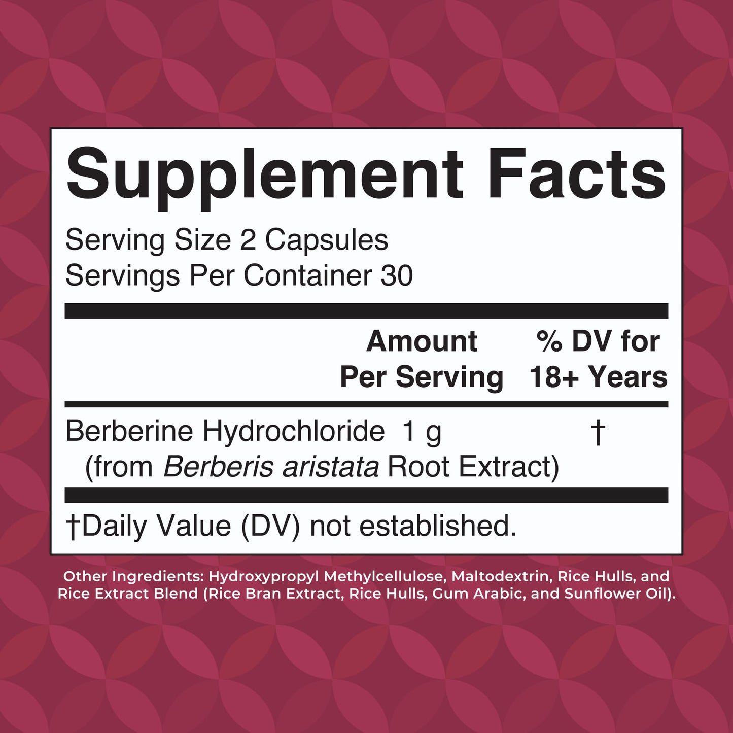 MaryRuth Organics Berberine Supplement | 1000 mg Per Serving | 1 g Berberine | Healthy Metabolism with Diet and Exercise | Overall Health | Vegan Capsules | 30 Serving - Medaid International