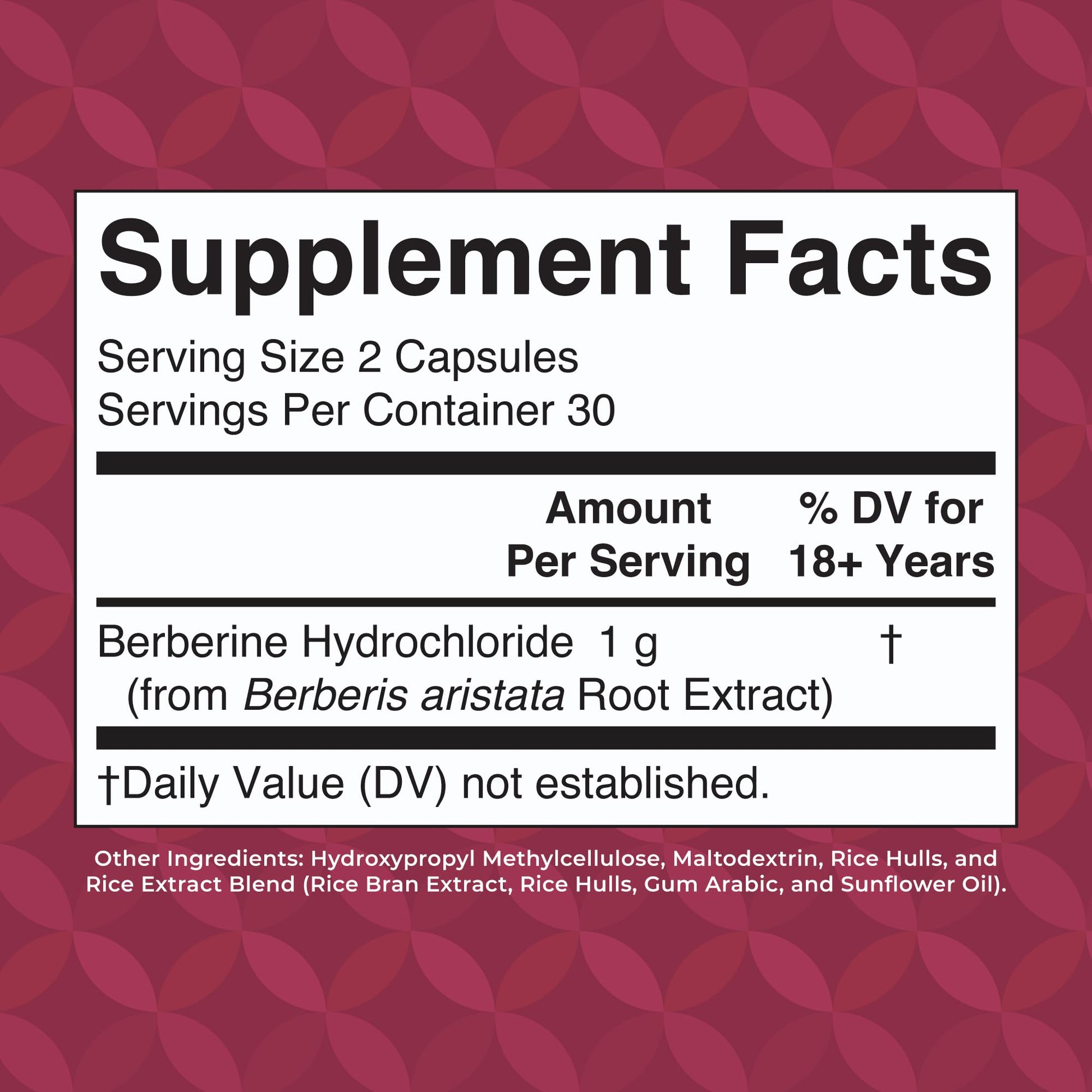 MaryRuth Organics Berberine Supplement | 1000 mg Per Serving | 1 g Berberine | Healthy Metabolism with Diet and Exercise | Overall Health | Vegan Capsules | 30 Serving - Medaid International