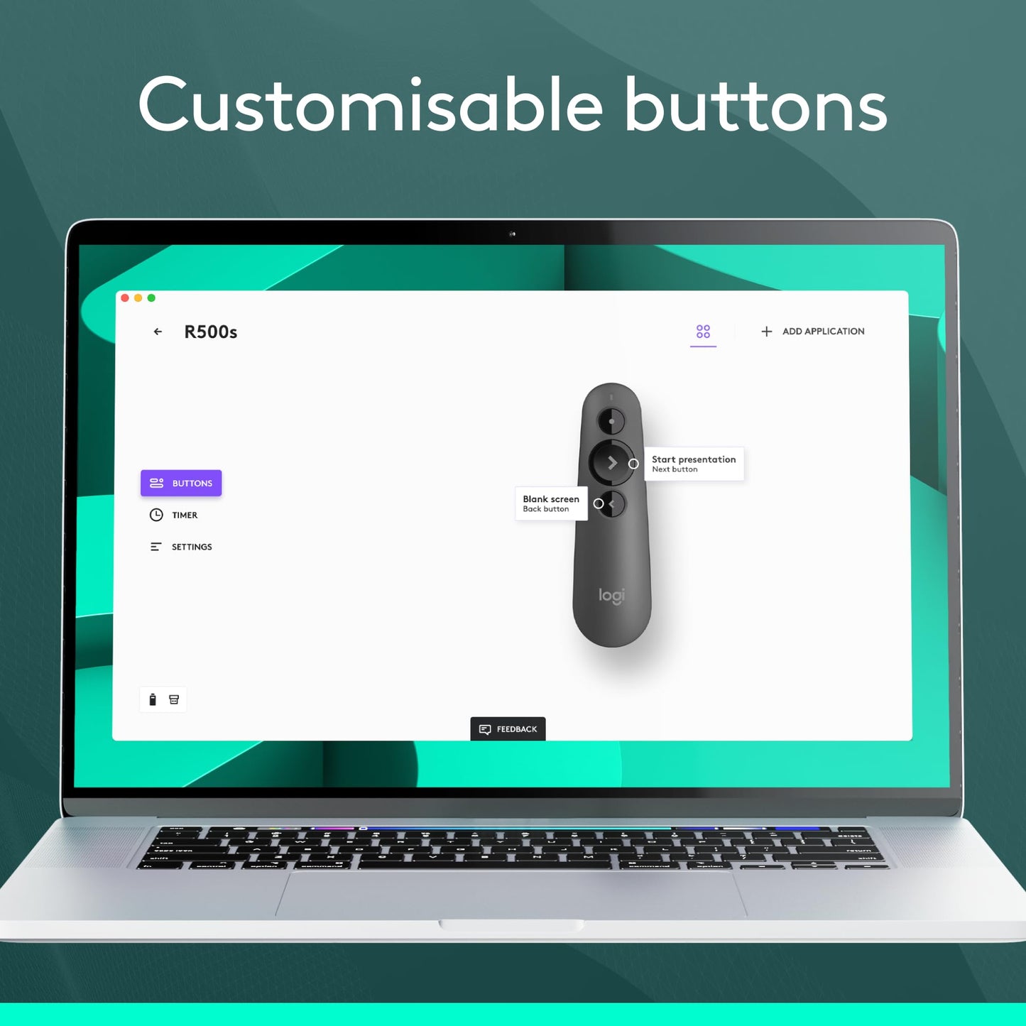 Logitech Wireless Presenter R500s, PowerPoint Clicker with Laser Pointer, Wireless Presentation Clicker Remote - Medaid International